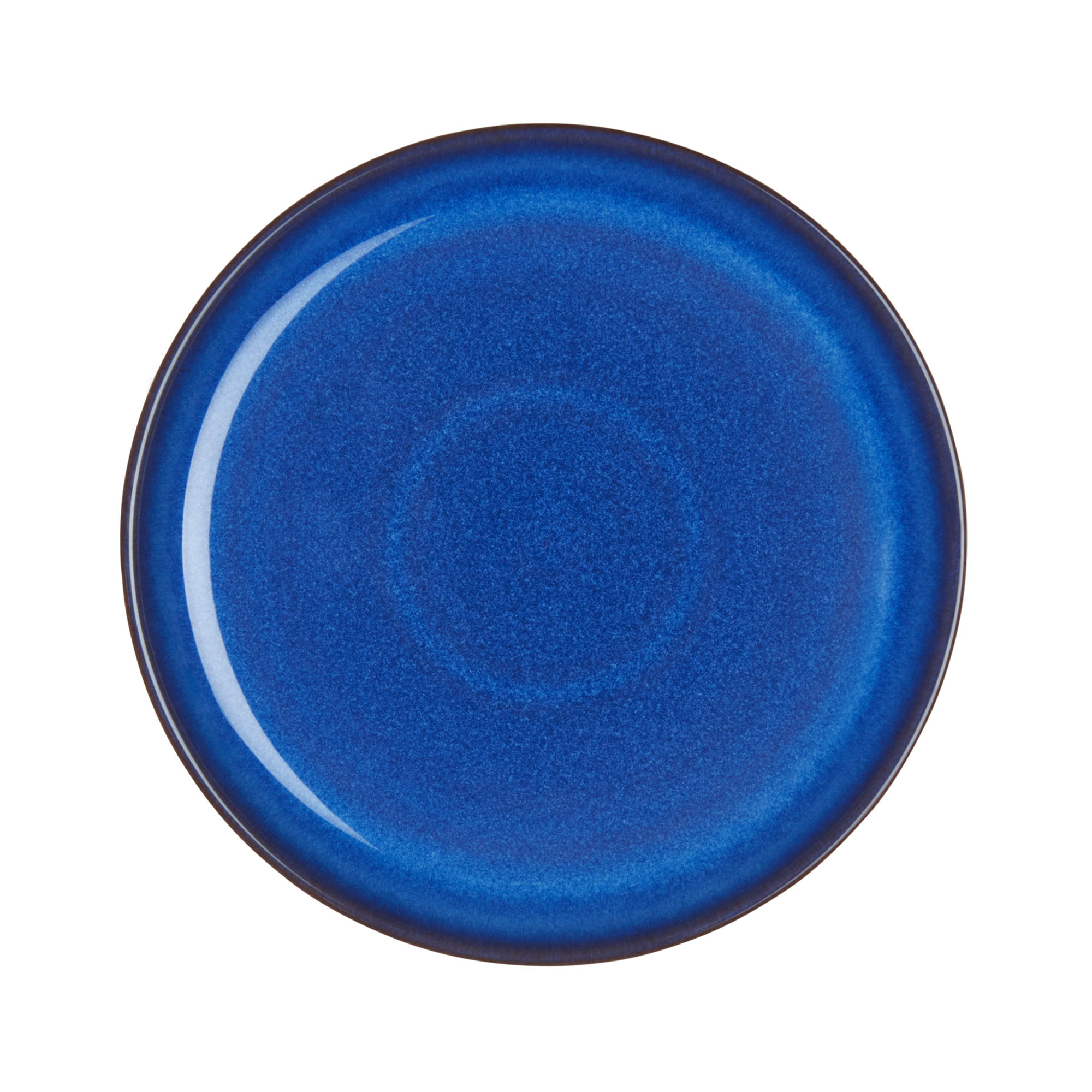 Product photograph of Imperial Blue Medium Coupe Plate from Denby Retail Ltd