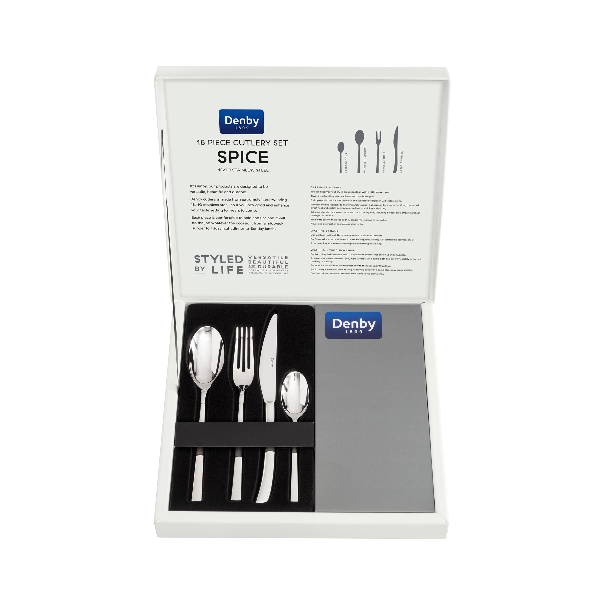 Product photograph of Denby Spice 16pc Cutlery Set from Denby Retail Ltd
