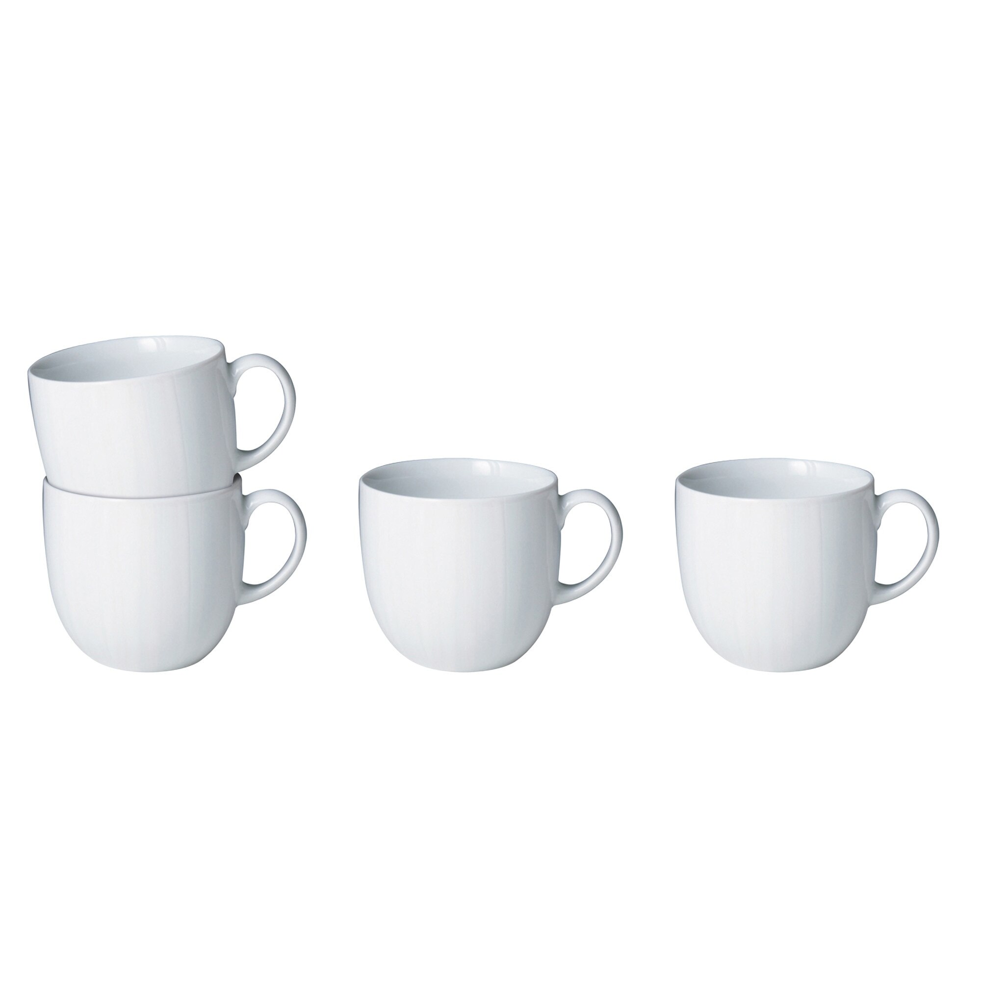 Product photograph of White By Denby Small Mugs Set Of 4 from Denby Retail Ltd