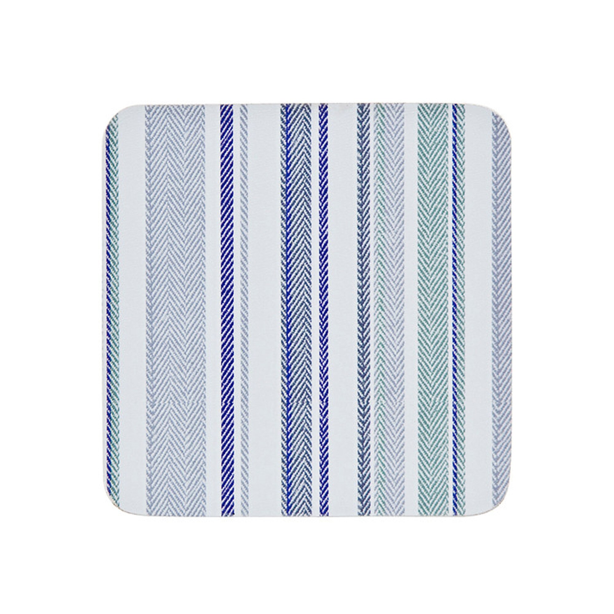 Denby Blue Stripe Coasters Set Of 6