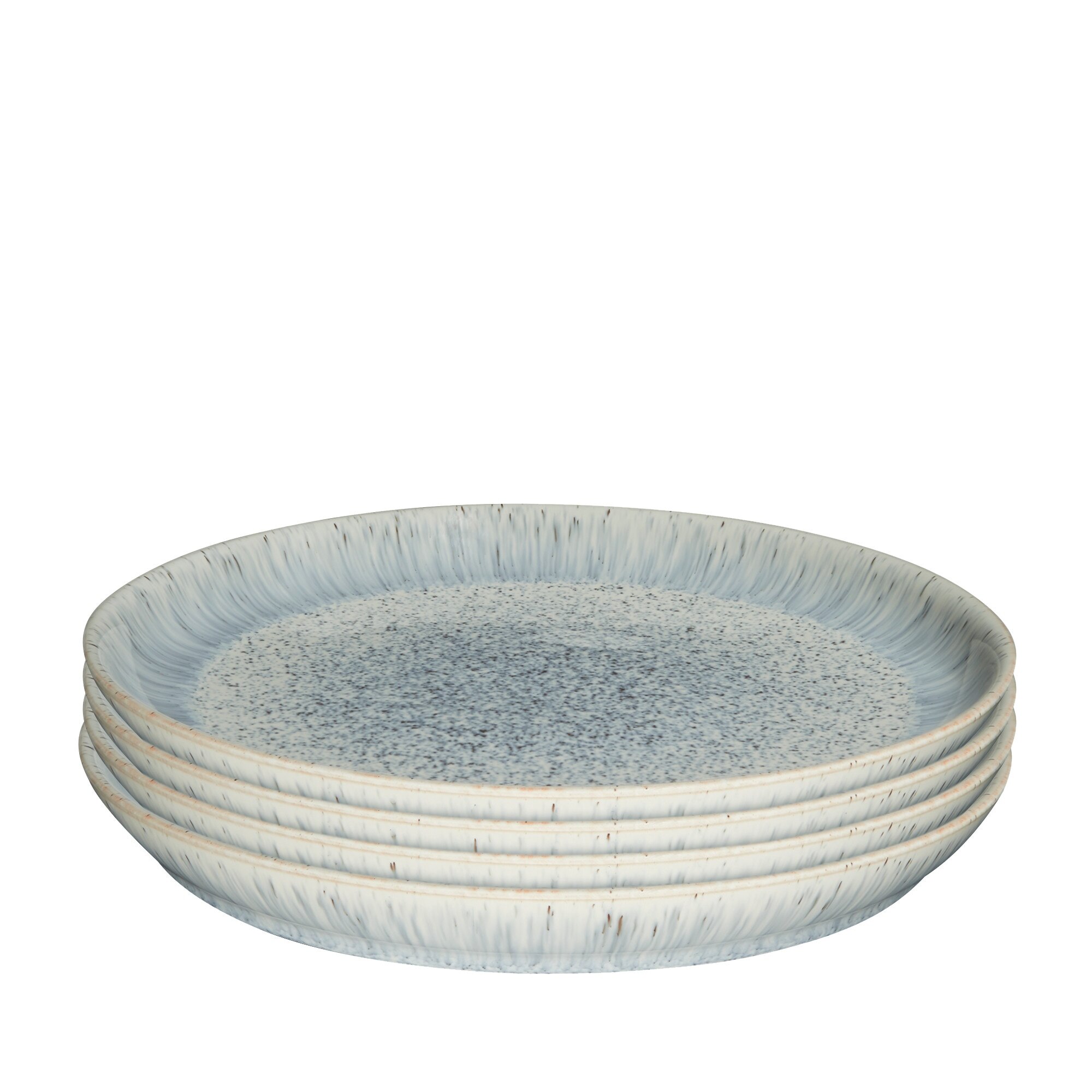 Product photograph of Halo Speckle 4 Piece Coupe Dinner Plate Set from Denby Retail Ltd