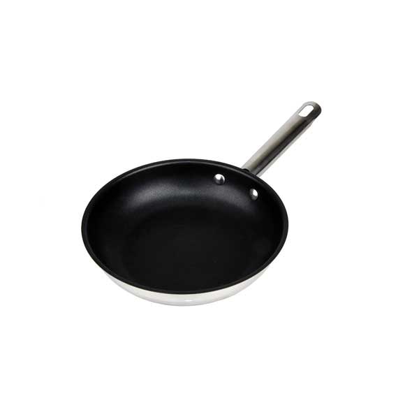 Product photograph of D200 Stainless Steel 18 10 Open Frypan D24cm from Denby Retail Ltd