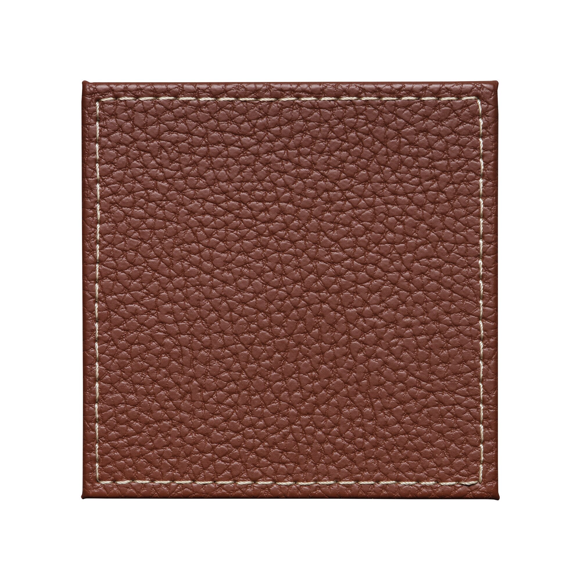 Product photograph of Denby Brown Faux Leather Coasters Set Of 4 from Denby Retail Ltd