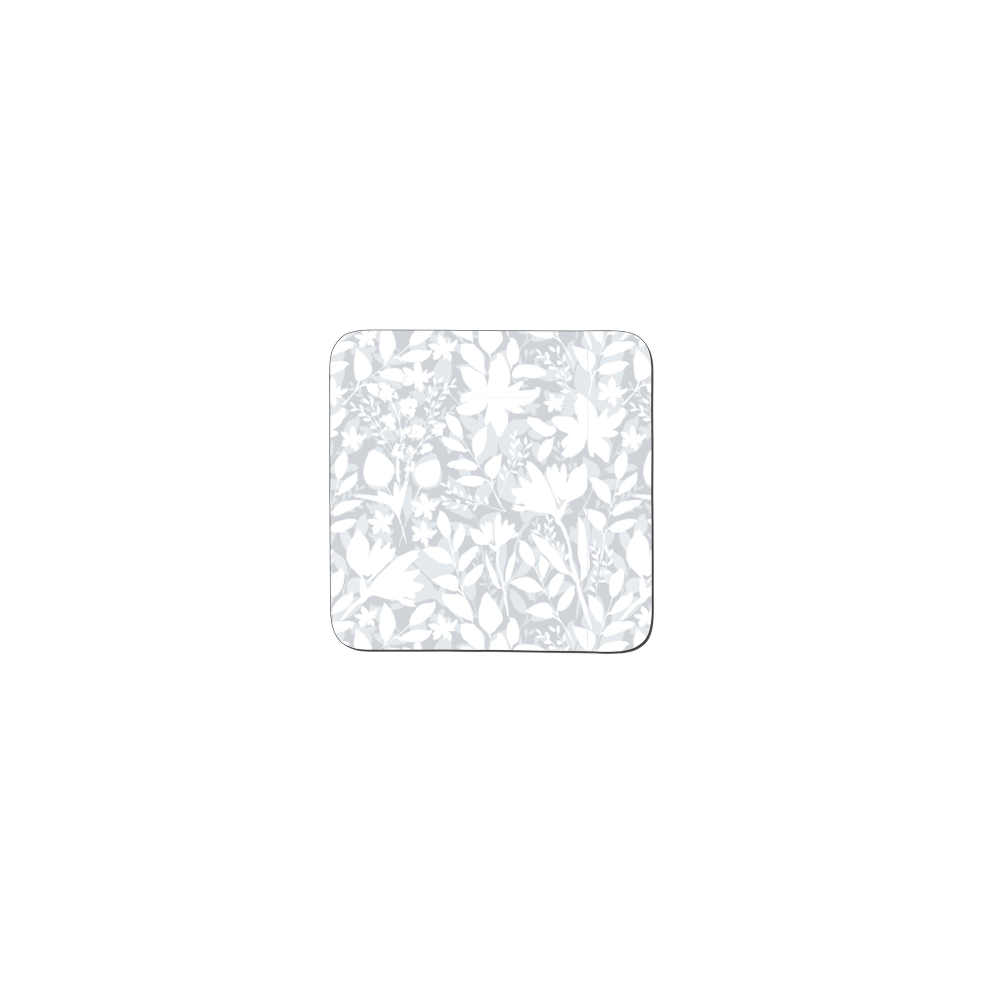 Product photograph of Denby Grey Floral Set Of 6 Coasters from Denby Retail Ltd