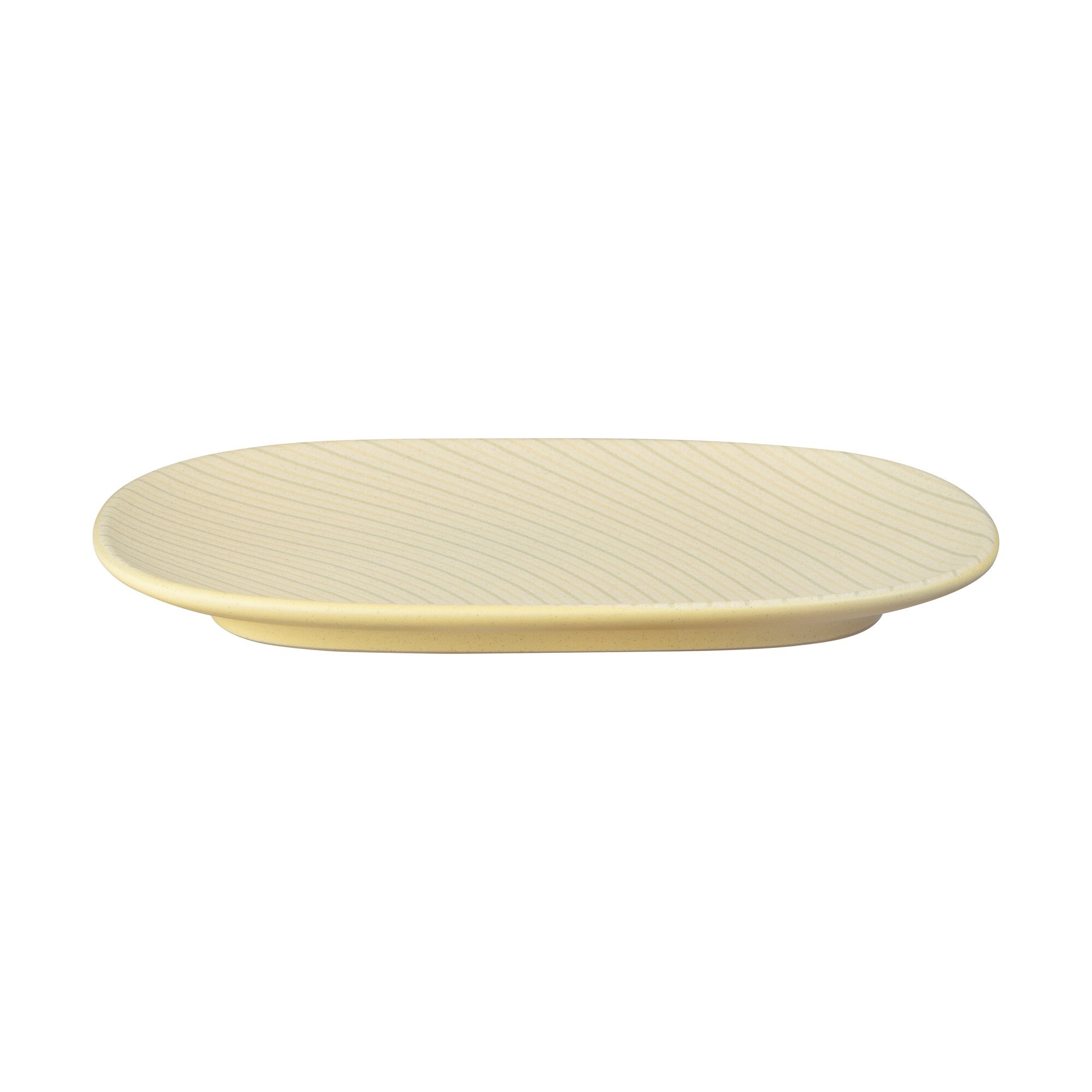 Product photograph of Impression Mustard Accent Medium Oblong Platter from Denby Retail Ltd