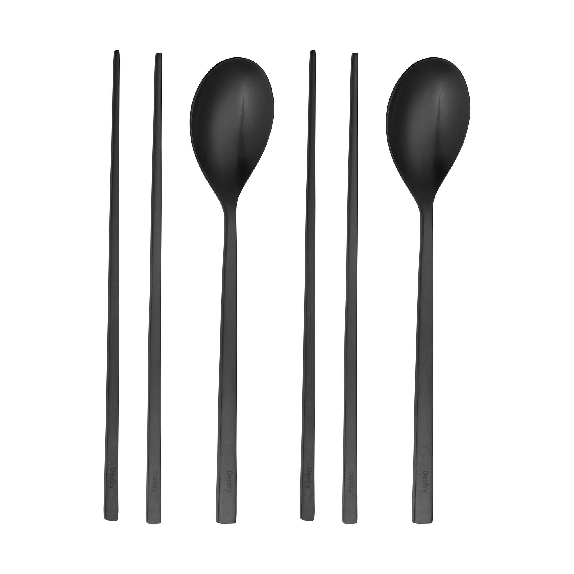 Linear 6pc Chopstick Set Black
