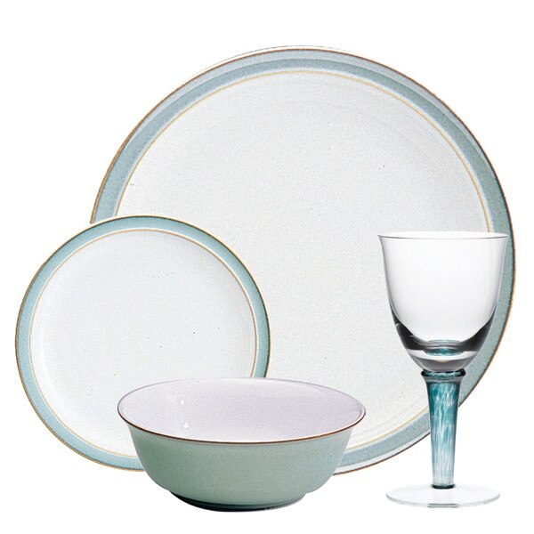 Product photograph of Regency Green 16 Piece Entertaining Set from Denby Retail Ltd