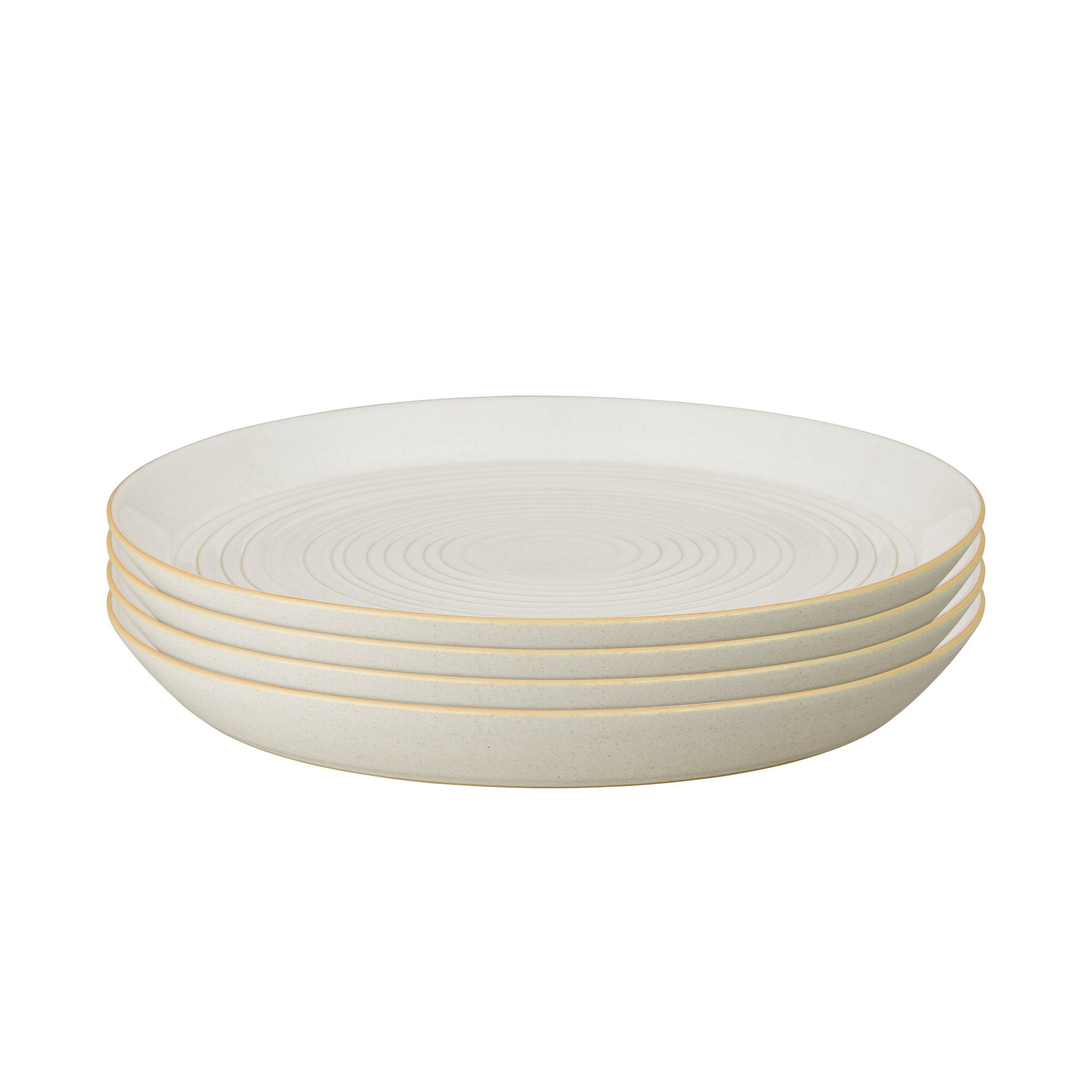 Impression Cream Set Of 4 Spiral Dinner Plate