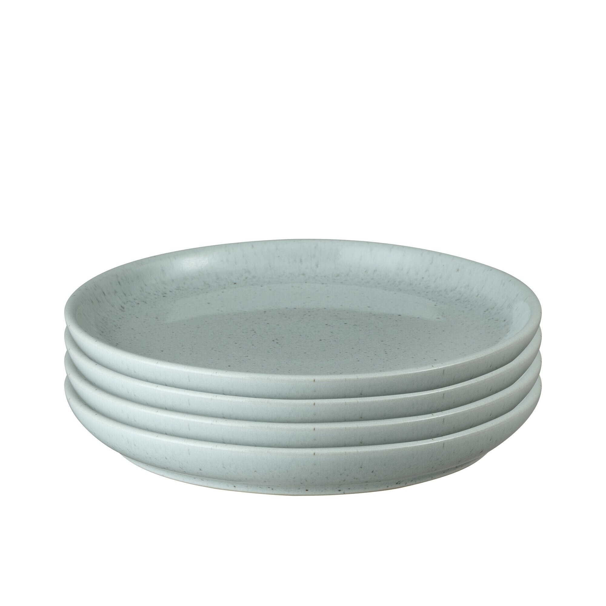 Product photograph of Teal Speckle Set Of 4 Medium Plates from Denby Retail Ltd