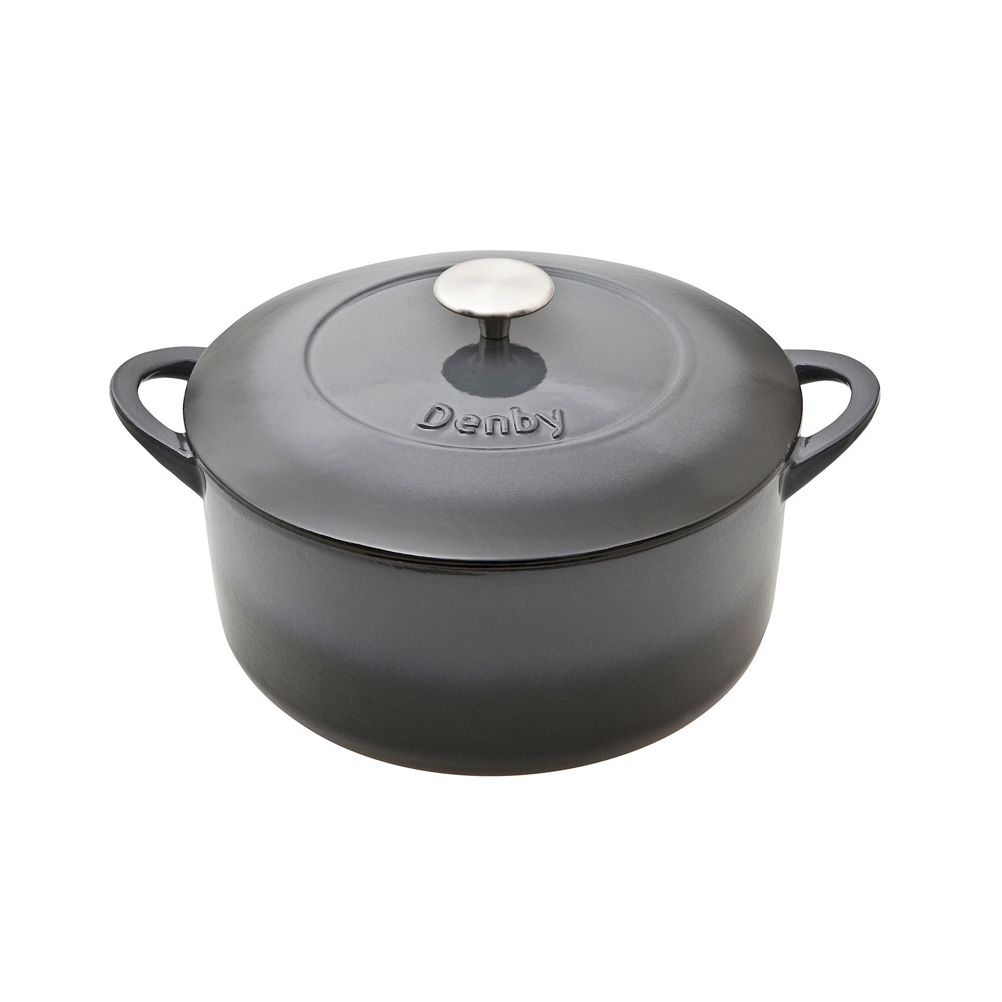 Product photograph of Denby Halo Cast Iron 26cm Round Casserole from Denby Retail Ltd