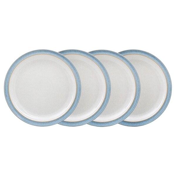 Product photograph of Elements Blue 4 Piece Dinner Plate Set from Denby Retail Ltd