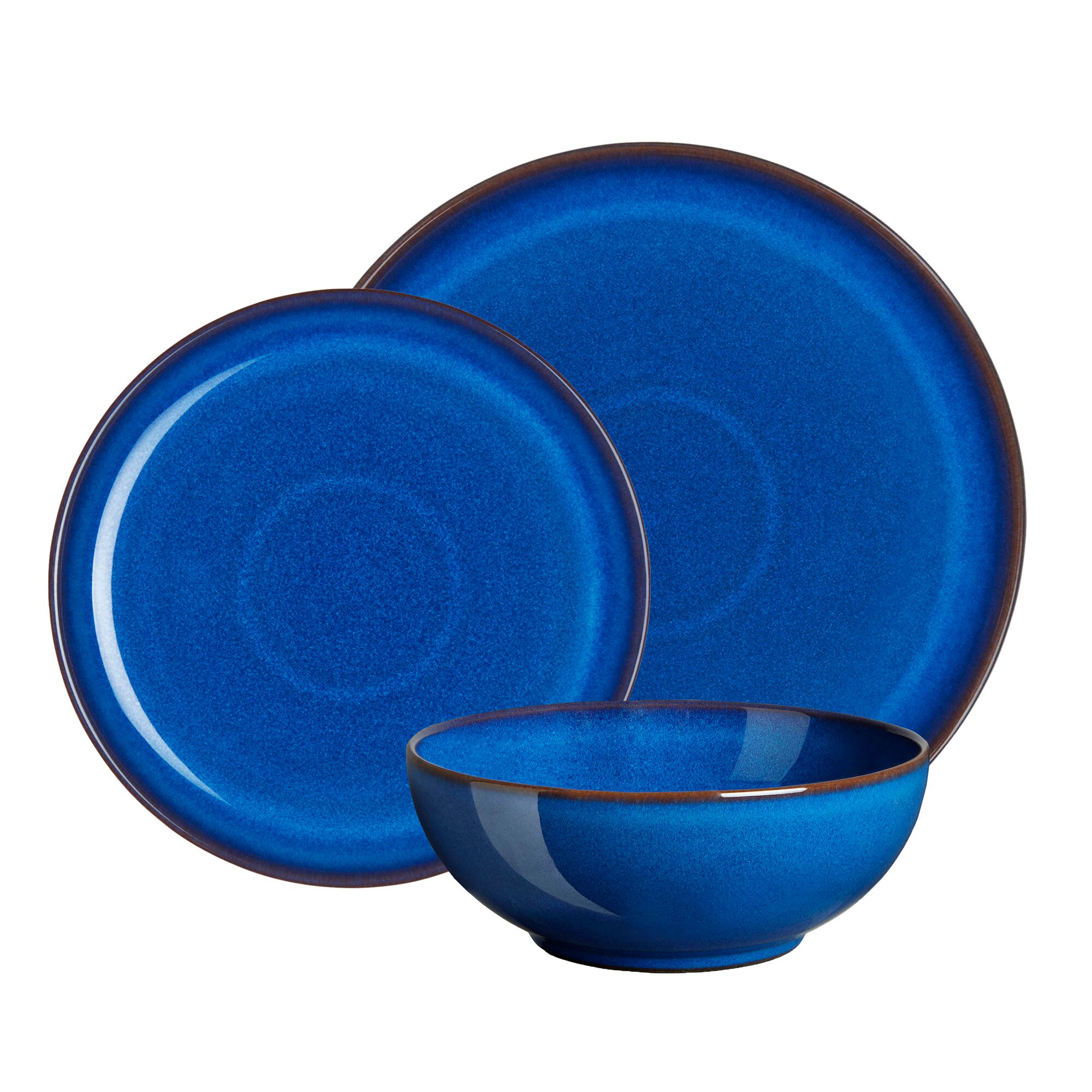 Product photograph of Imperial Blue 12 Piece Coupe Set from Denby Retail Ltd