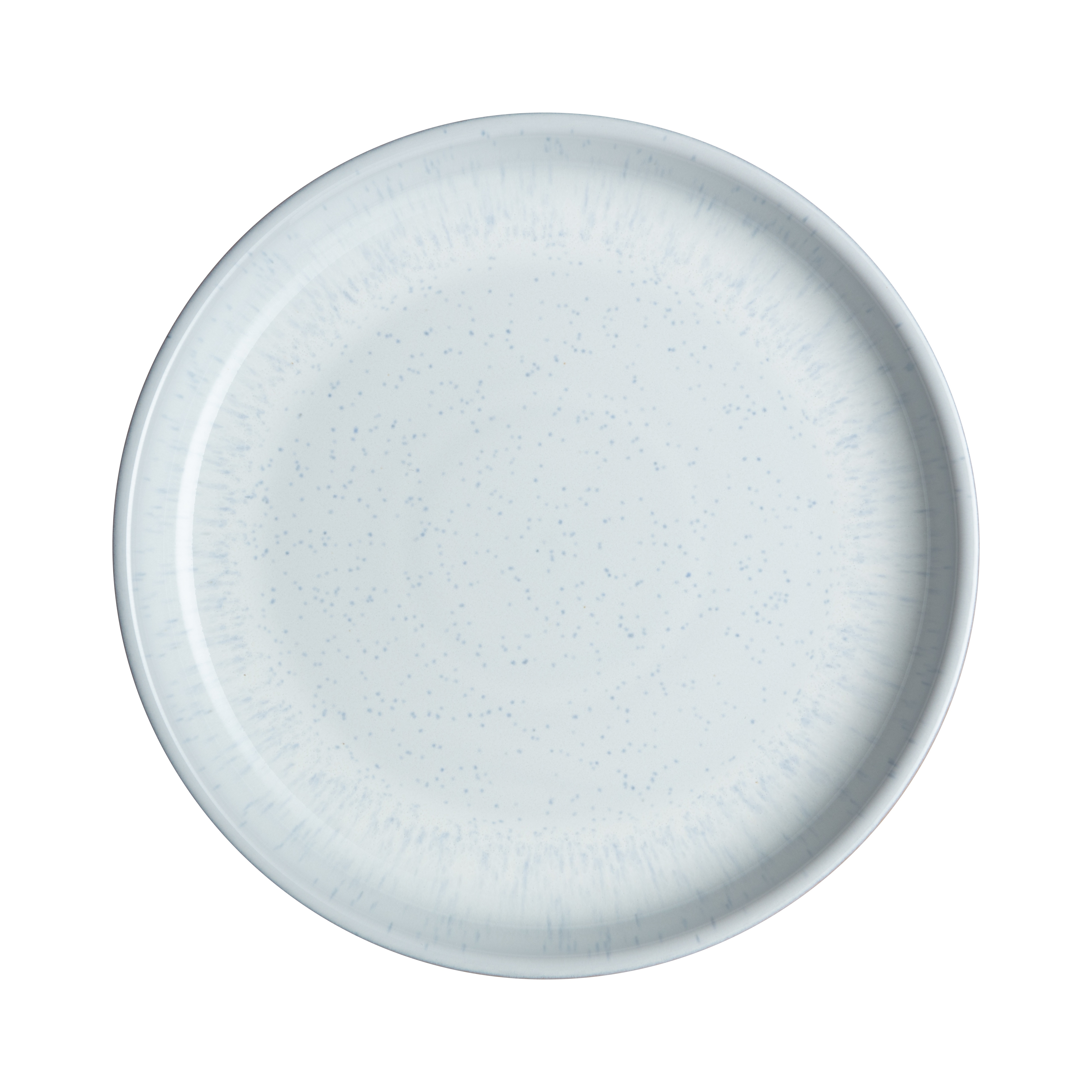 Product photograph of White Speckle Coupe Medium Plate from Denby Retail Ltd
