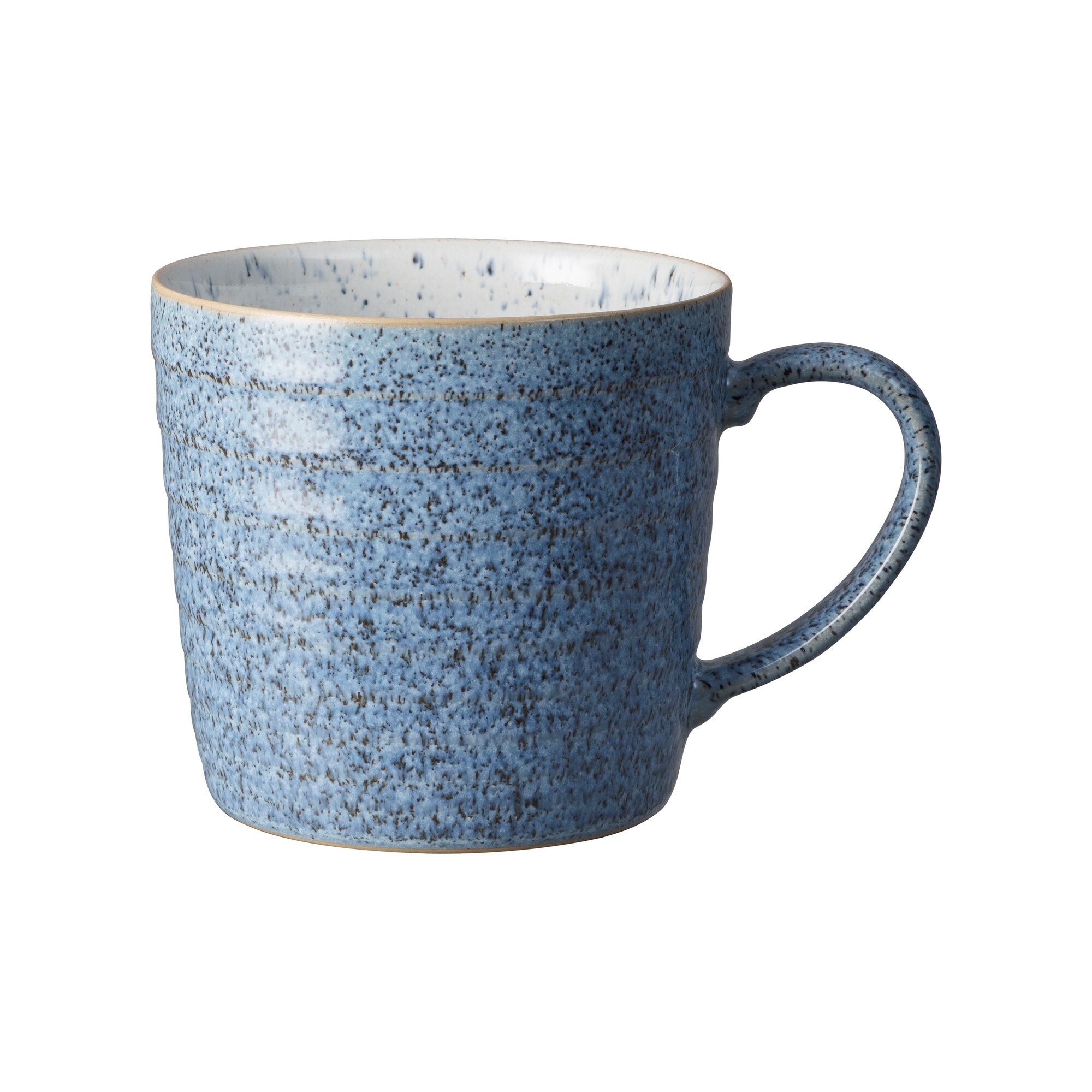 Product photograph of Studio Blue Flint Chalk Ridged Mug from Denby Retail Ltd