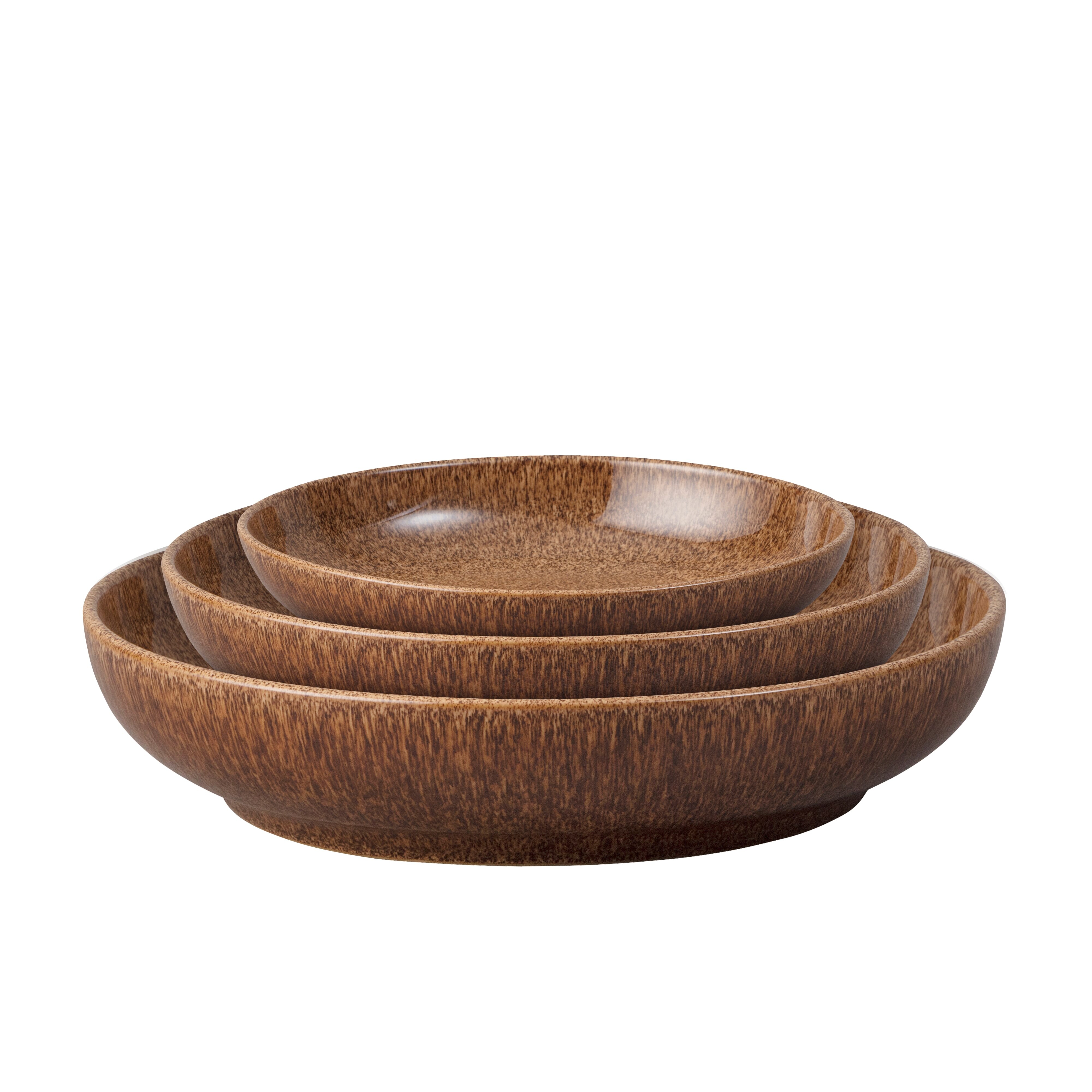 Product photograph of Studio Craft Chestnut Set Of 3 Nesting Bowls from Denby Retail Ltd