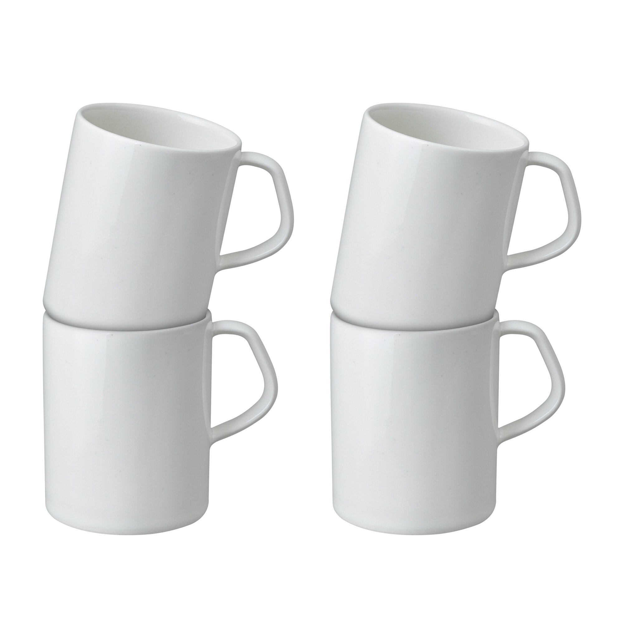 Product photograph of Porcelain Classic White Set Of 4 Mugs from Denby Retail Ltd