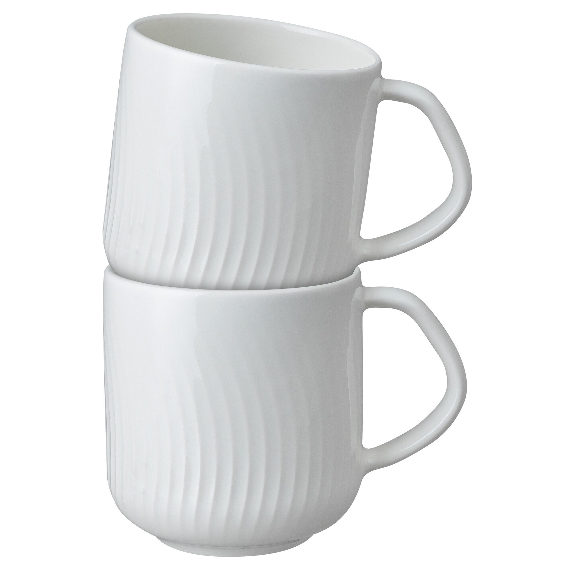 Product photograph of Porcelain Arc White Set Of 2 Large Mugs from Denby Retail Ltd