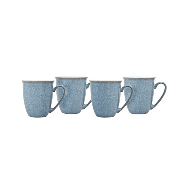 Product photograph of Elements Blue 4 Piece Coffee Beaker Mug Set from Denby Retail Ltd