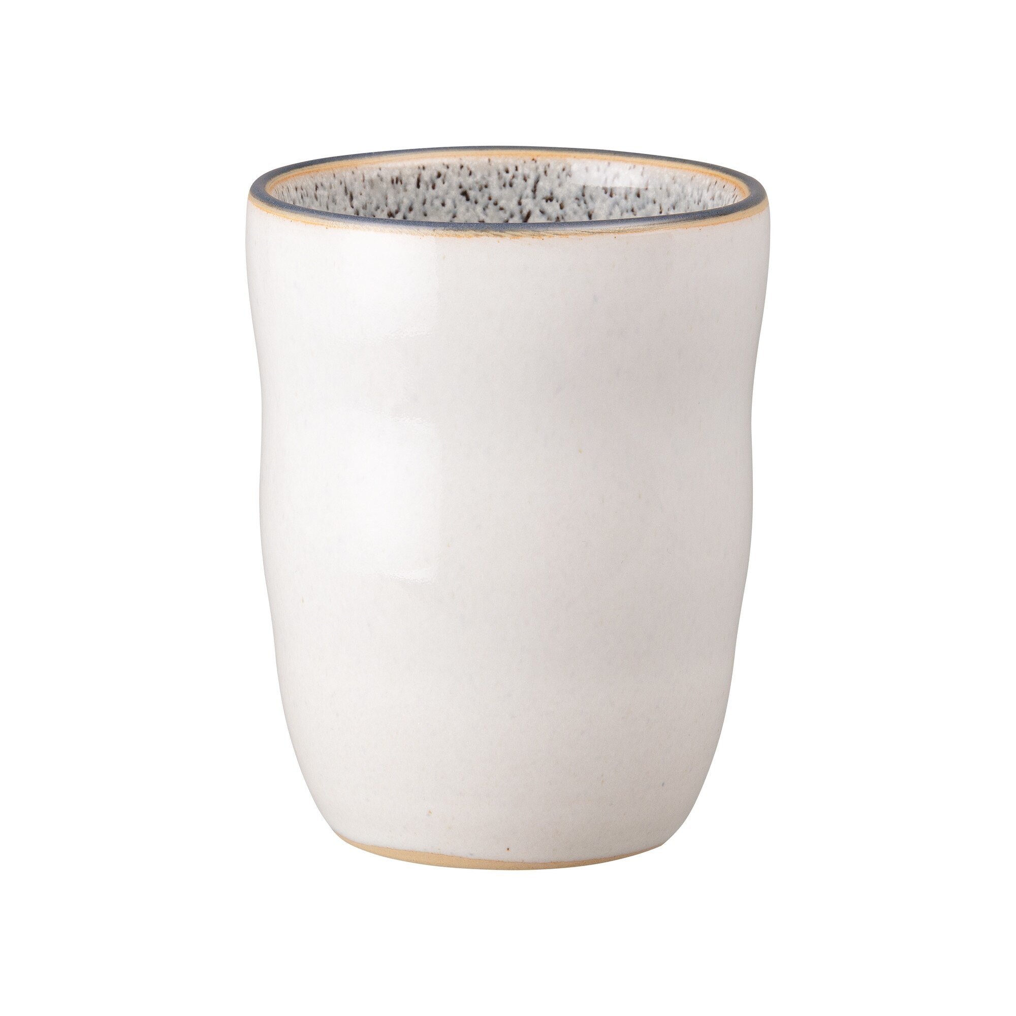 Product photograph of Studio Grey White Handlesless Mug Seconds from Denby Retail Ltd