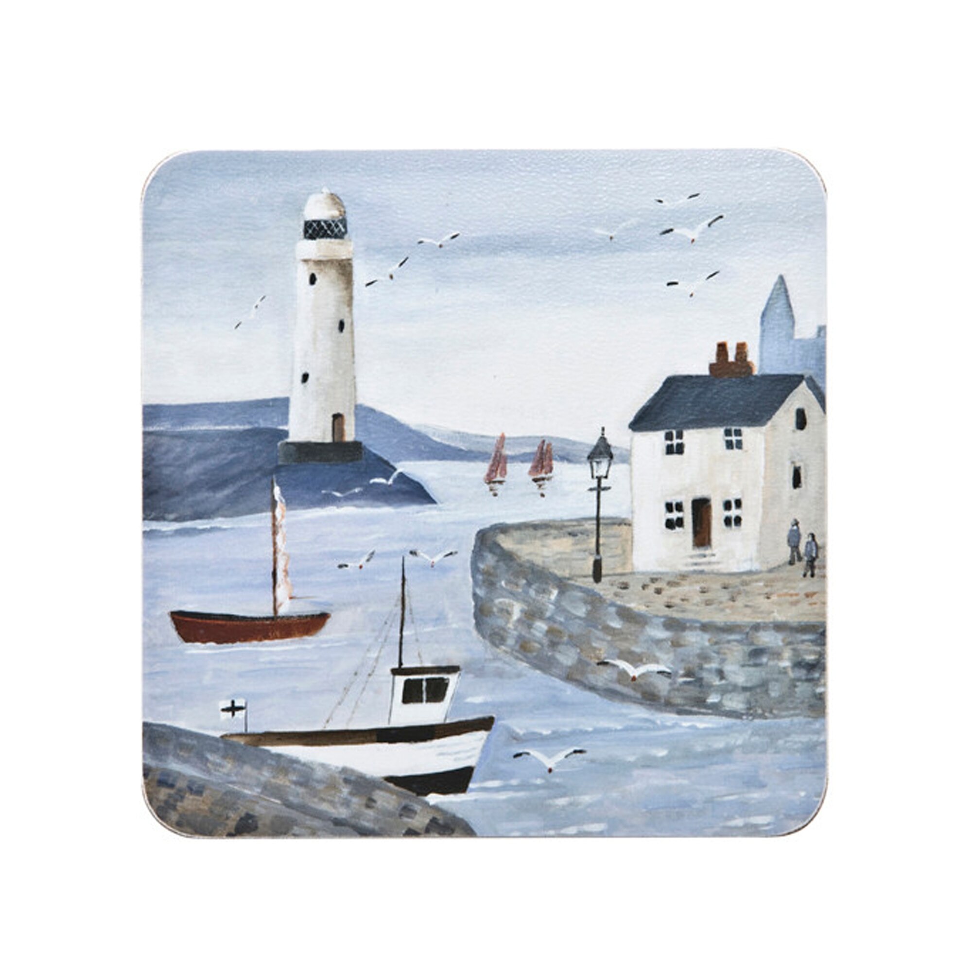 Product photograph of Denby Coastal Lighthouse 6pc Coasters from Denby Retail Ltd