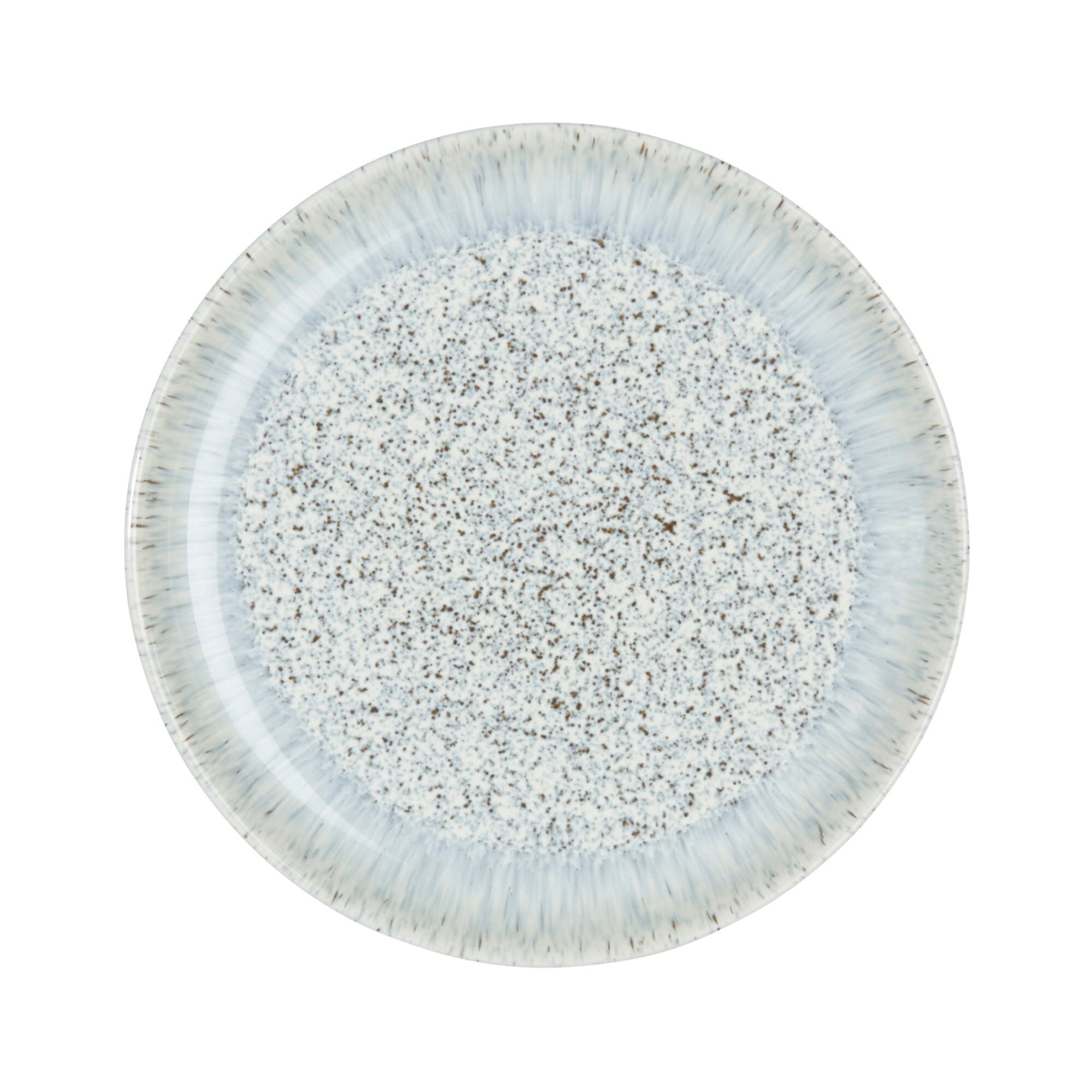 Product photograph of Halo Speckle Medium Coupe Plate Seconds from Denby Retail Ltd