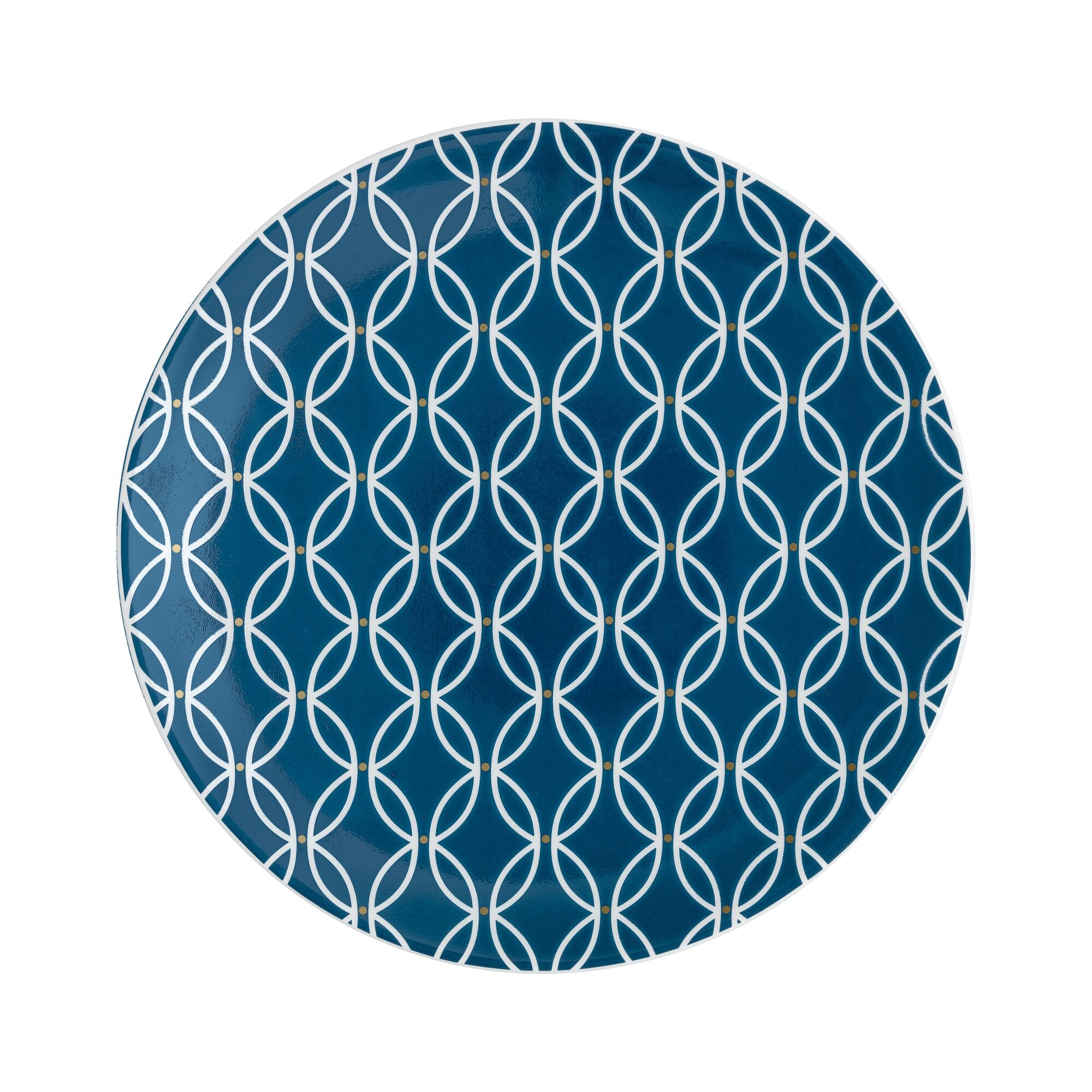Product photograph of Porcelain Modern Deco Small Plate Blue from Denby Retail Ltd