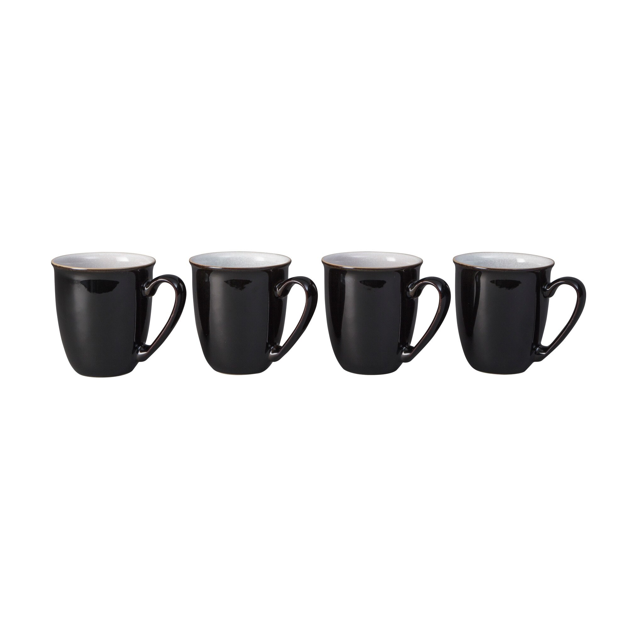 Elements Black Set of 4 Mugs
