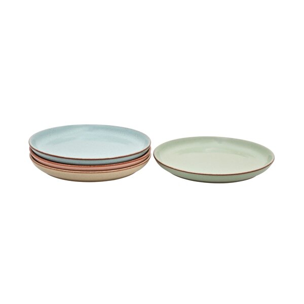 Product photograph of Always Entertaining Deli 4 Piece Medium Coupe Plate Set from Denby Retail Ltd