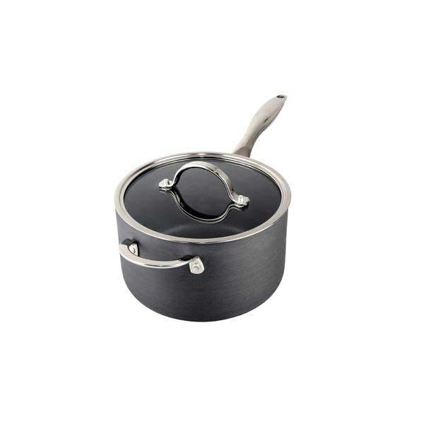 Product photograph of Anodised Saucepan W Lid 20cm With Help Handle Dishwasher Safe from Denby Retail Ltd
