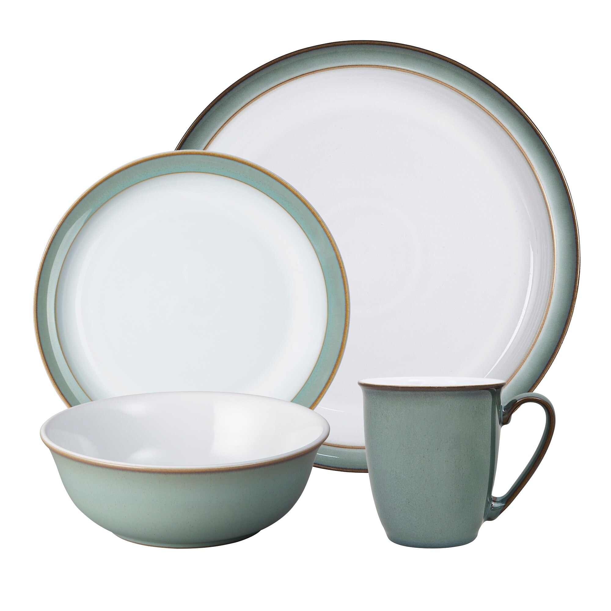 Product photograph of Regency Green 16 Tableware Set from Denby Retail Ltd