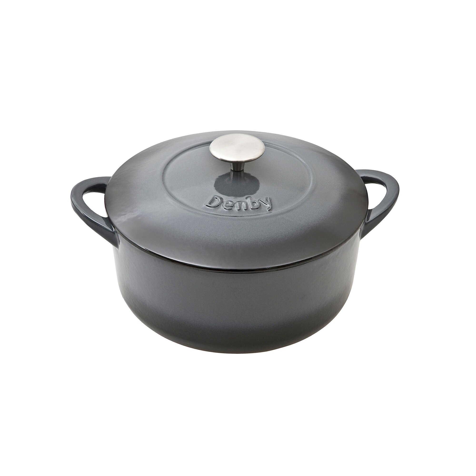 Product photograph of Denby Halo Cast Iron 24cm Round Casserole from Denby Retail Ltd