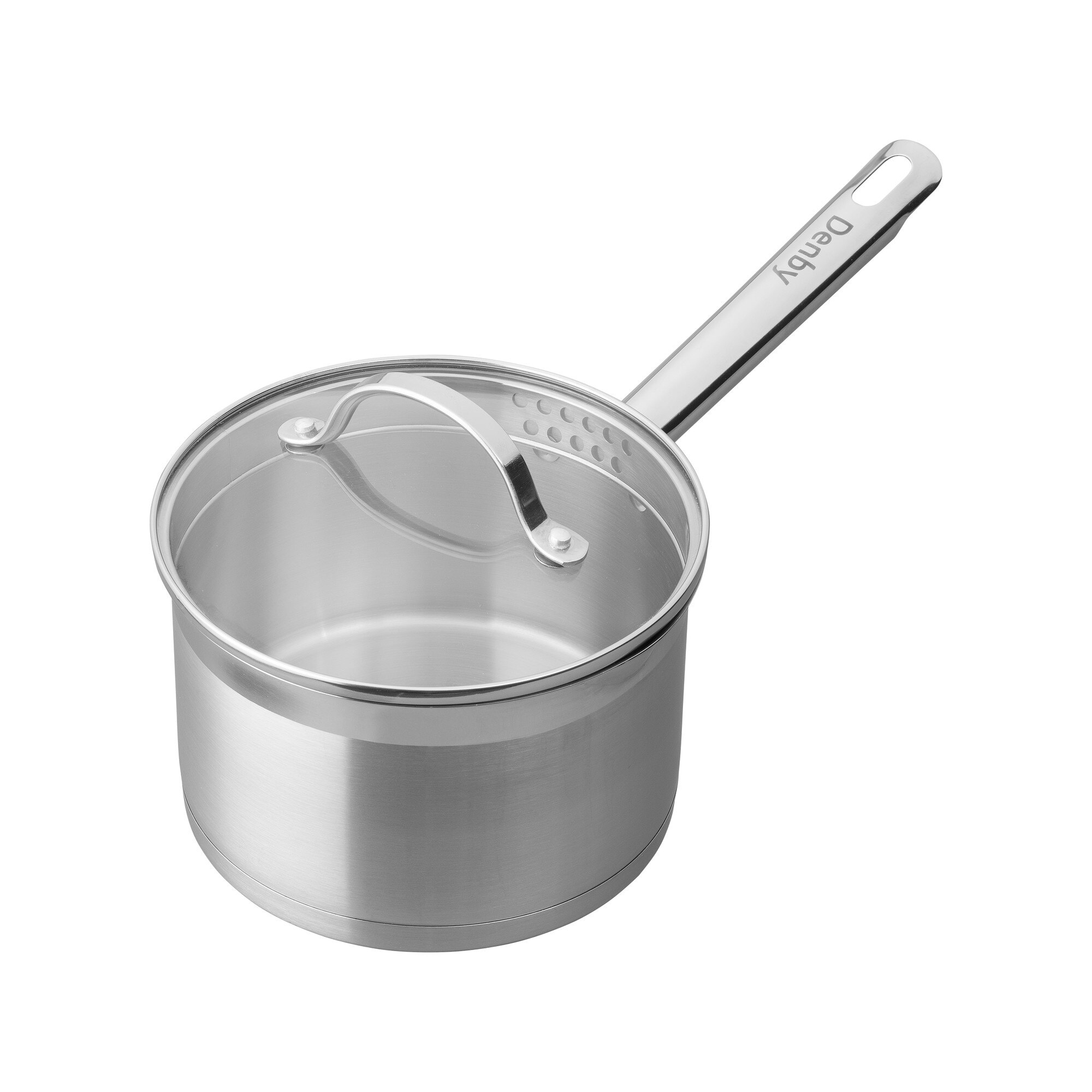 Product photograph of Stainless Steel 18cm Saucepan from Denby Retail Ltd