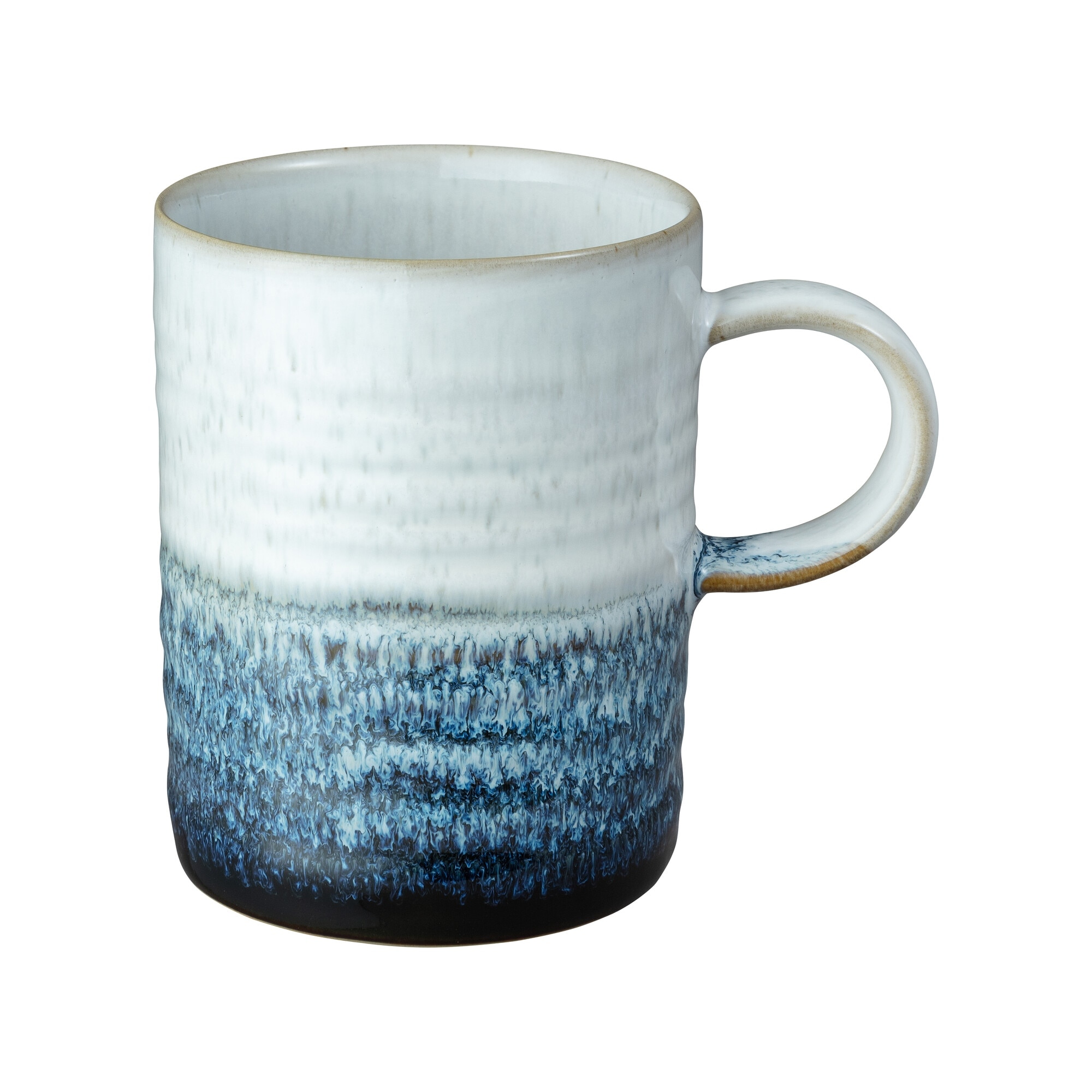 Product photograph of Denby Kiln Blue Ridged Mug from Denby Retail Ltd