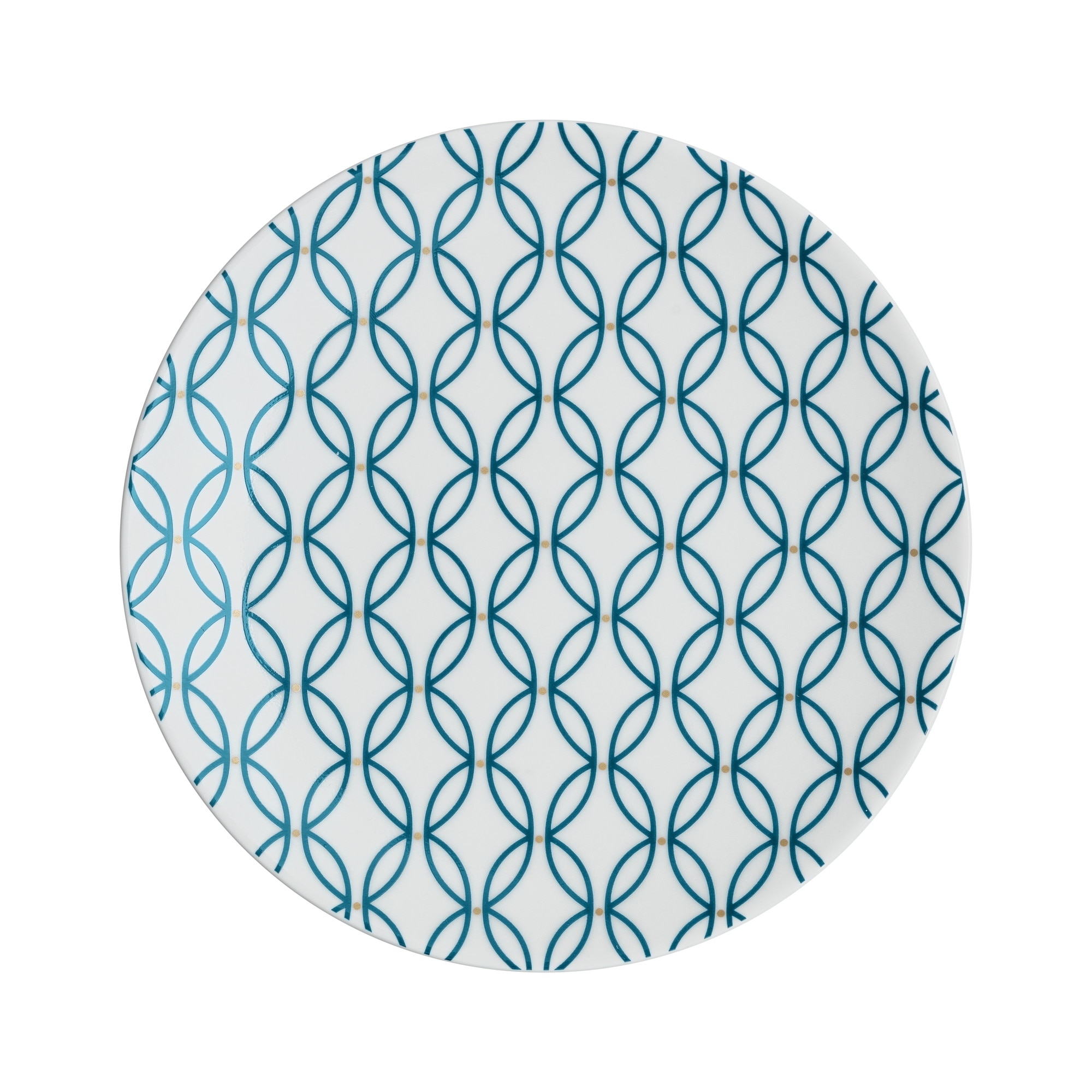 Product photograph of Porcelain Modern Deco Small Plate Blue Accent from Denby Retail Ltd