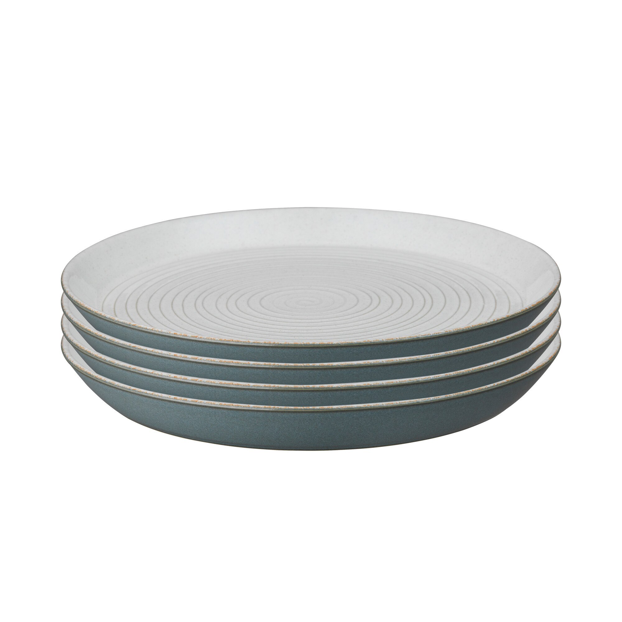 Product photograph of Impression Charcoal Blue Set Of 4 Spiral Dinner Plate from Denby Retail Ltd