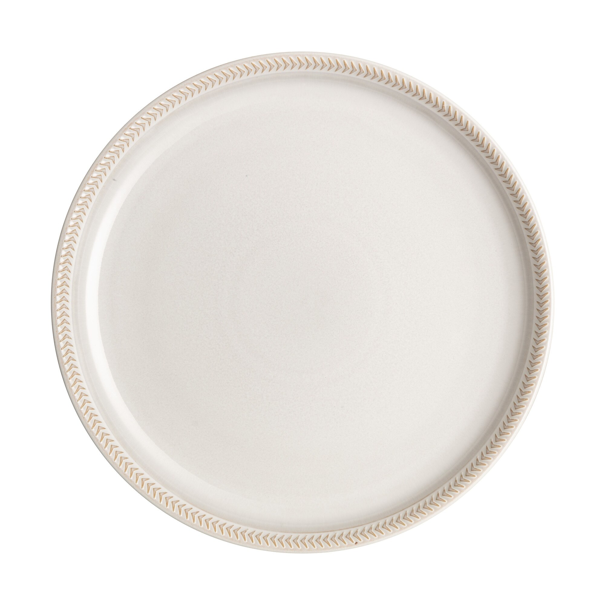 Natural Canvas Textured Coupe Dinner Plate