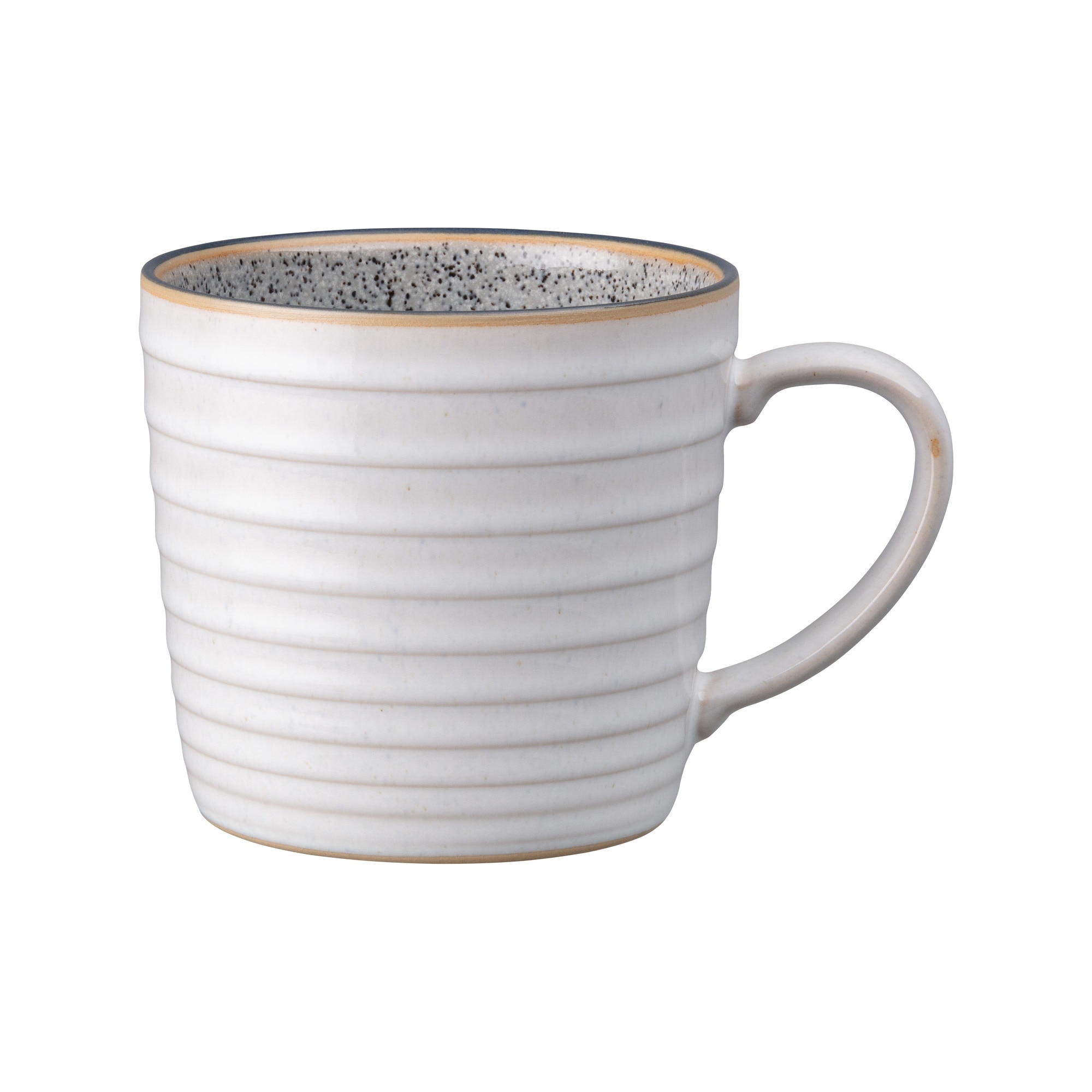 Product photograph of Studio Grey White Ridged Mug from Denby Retail Ltd