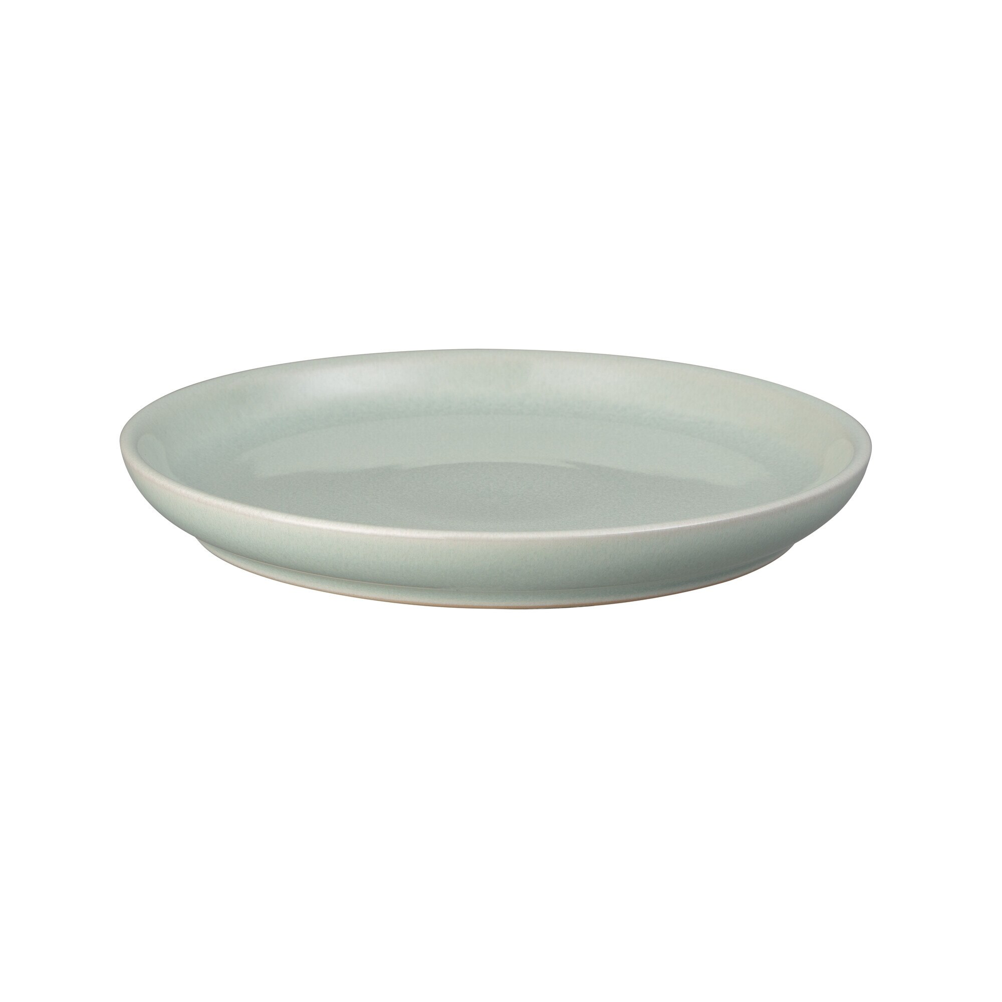 Product photograph of Heritage Cloud Mint Medium Coupe Plate Seconds from Denby Retail Ltd