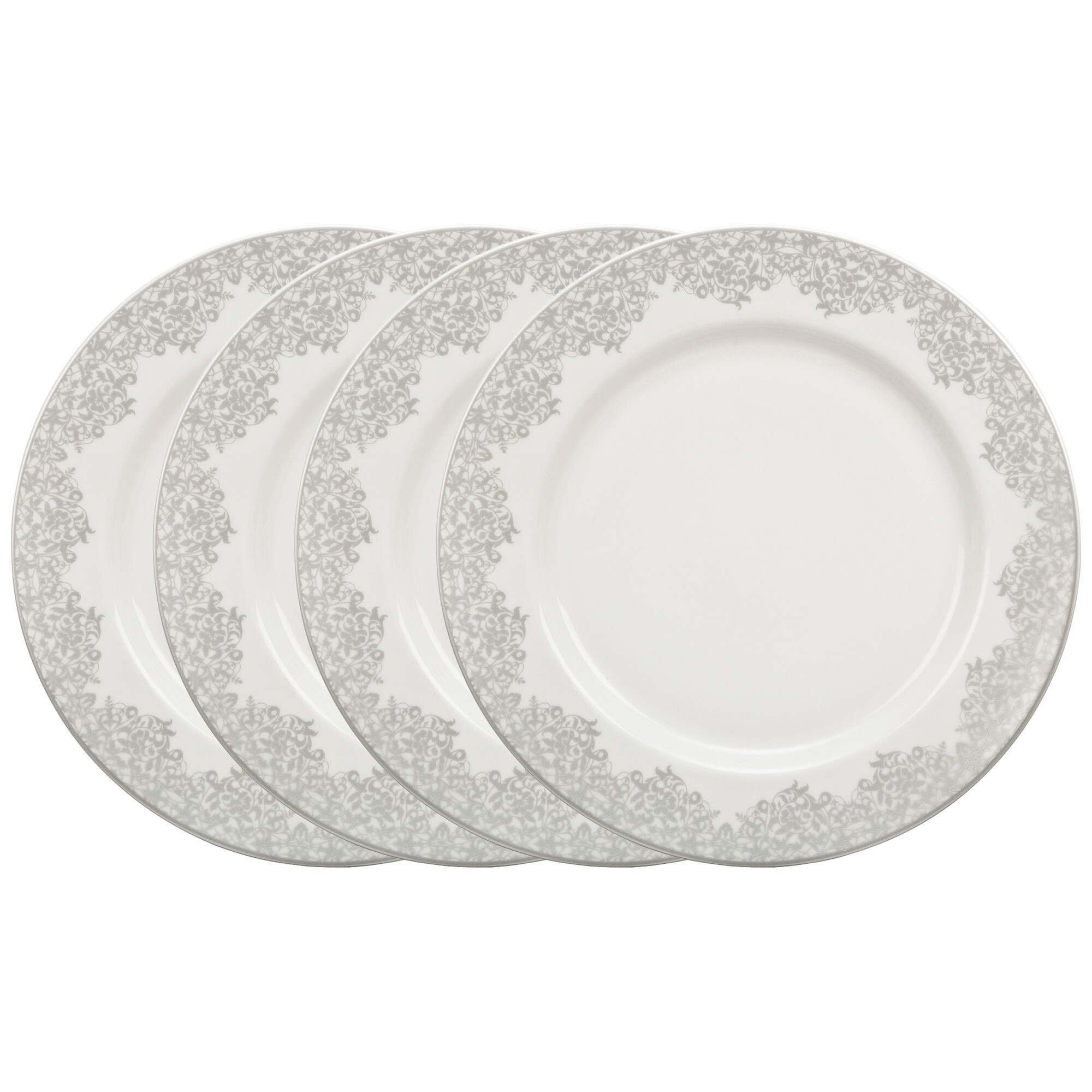 Product photograph of Monsoon Filigree Silver Dinner Plate Set Of 4 from Denby Retail Ltd