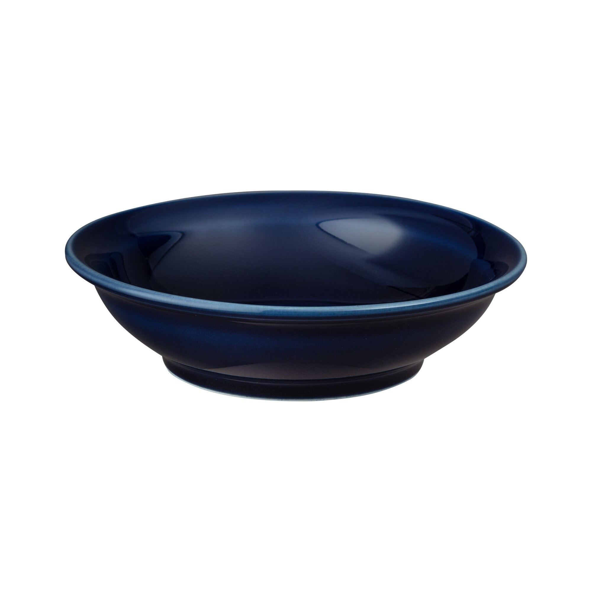 Product photograph of Porcelain Classic Blue Medium Shallow Bowl from Denby Retail Ltd