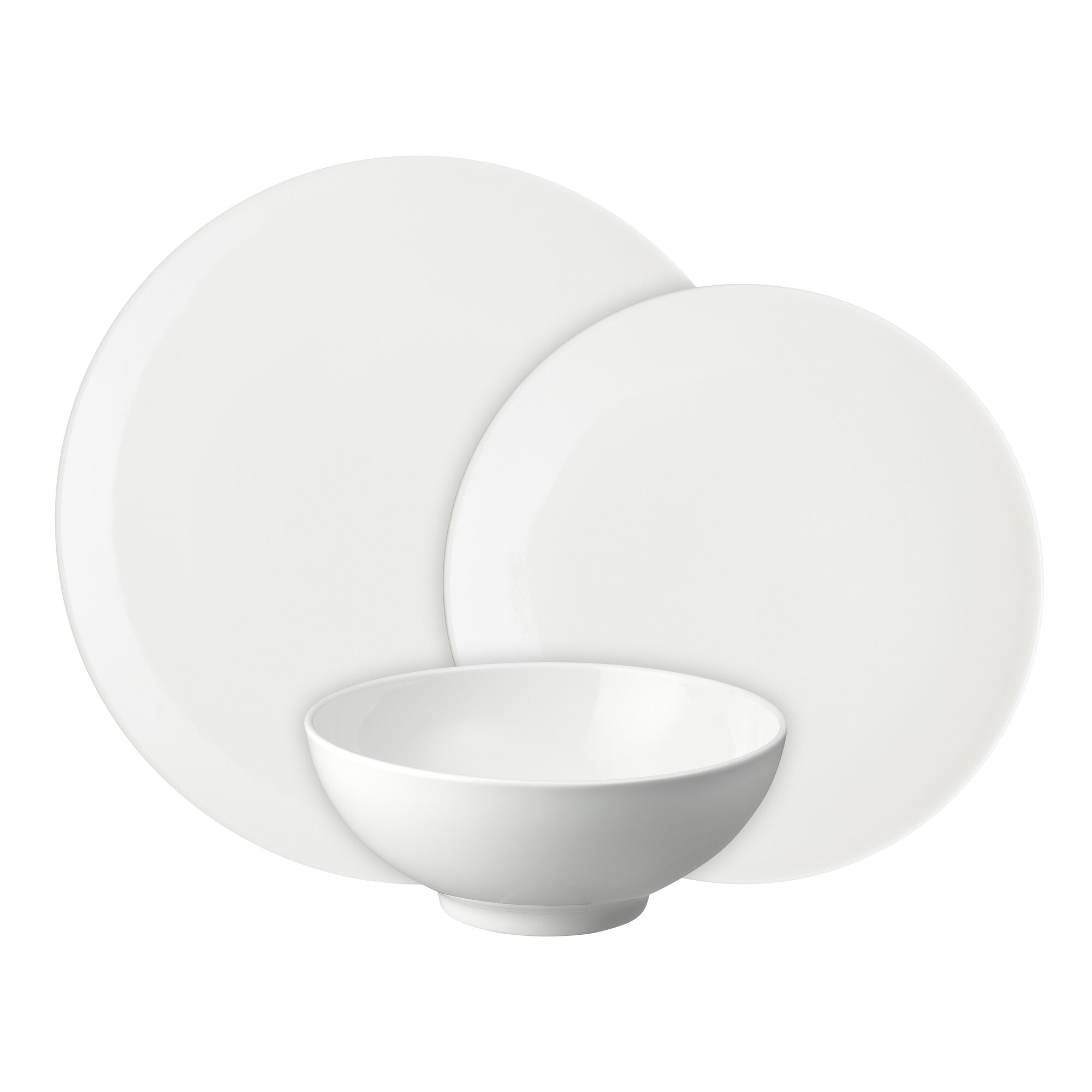 Product photograph of Porcelain Classic White 12 Piece Tableware Set from Denby Retail Ltd