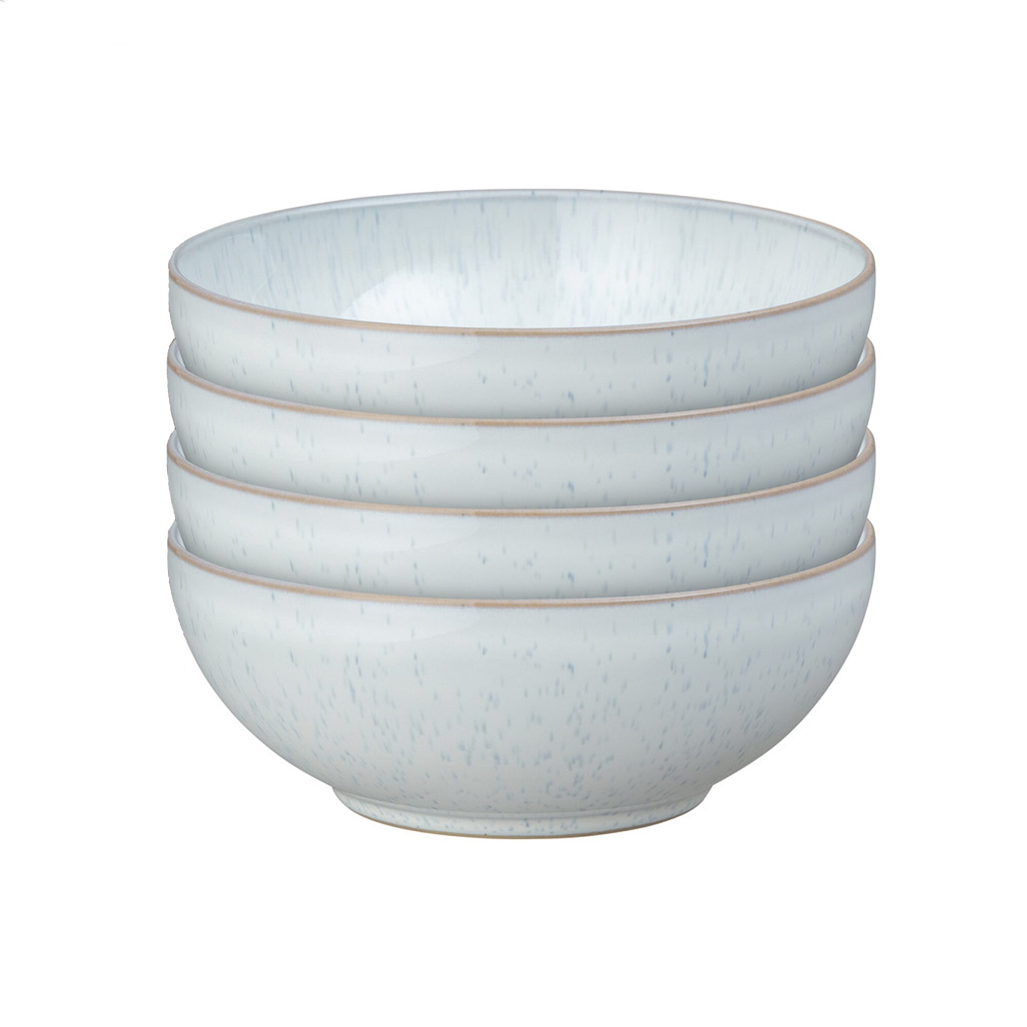 Product photograph of White Speckle Set Of 4 Cereal Bowls from Denby Retail Ltd