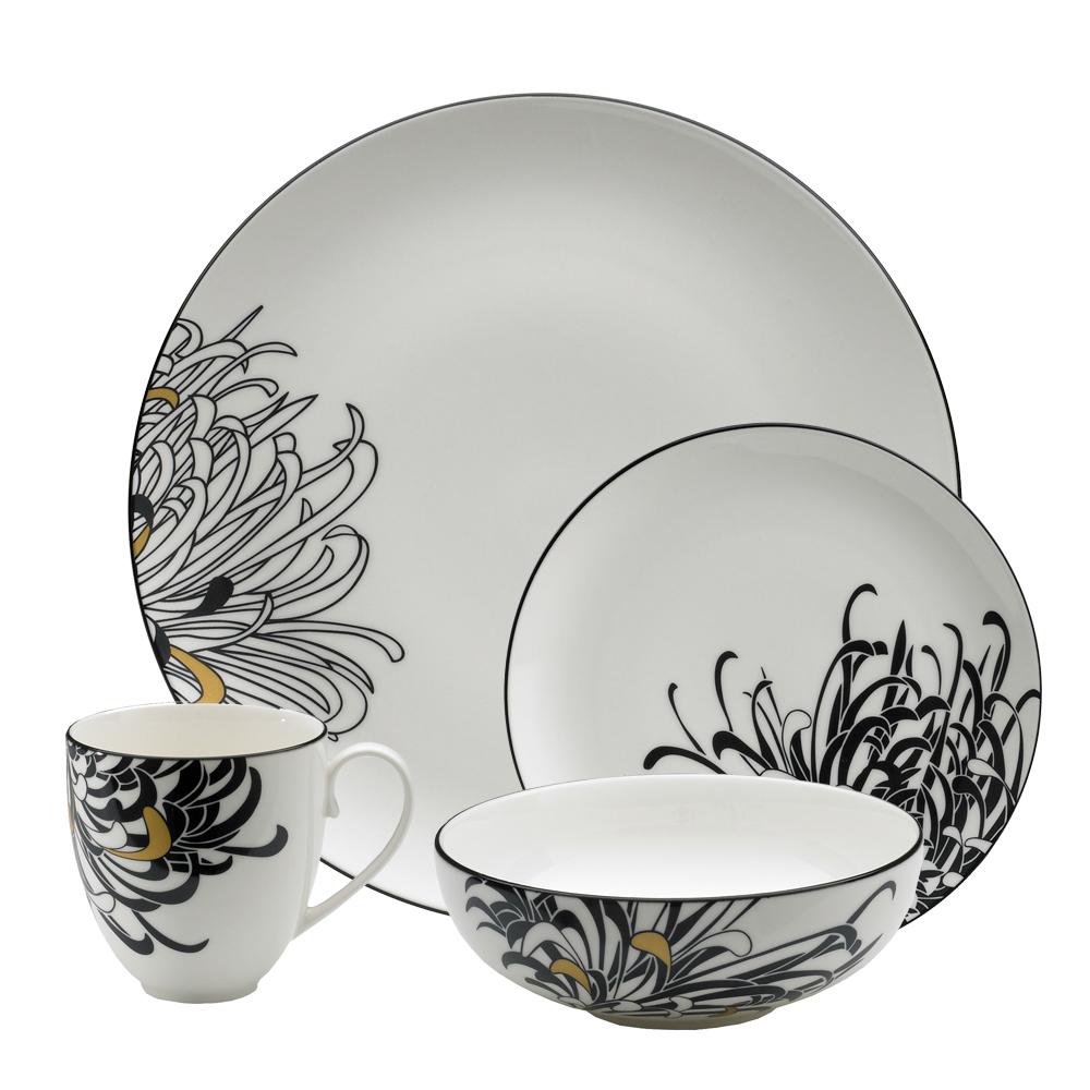 Product photograph of Monsoon Chrysanthemum 16 Piece Tableware Set from Denby Retail Ltd