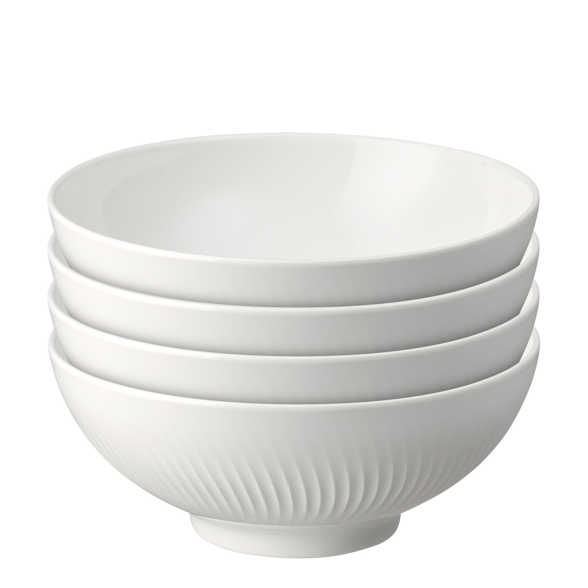 Product photograph of Porcelain Arc White Set Of 4 Cereal Bowls from Denby Retail Ltd