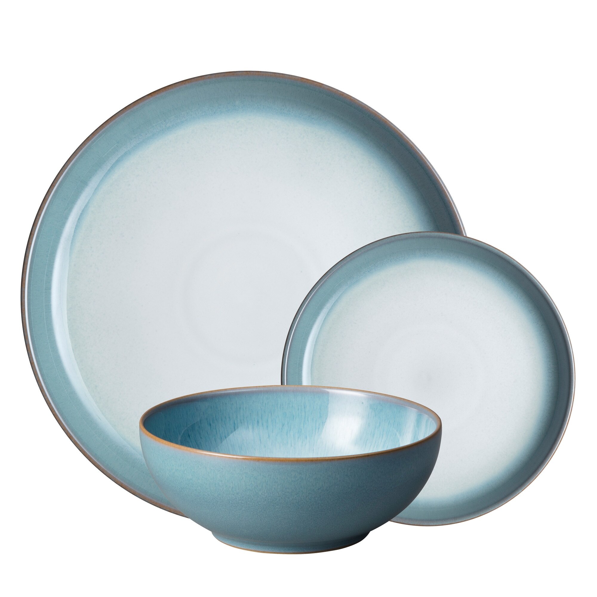 Product photograph of Azure Haze 12 Piece Coupe Tableware Set from Denby Retail Ltd