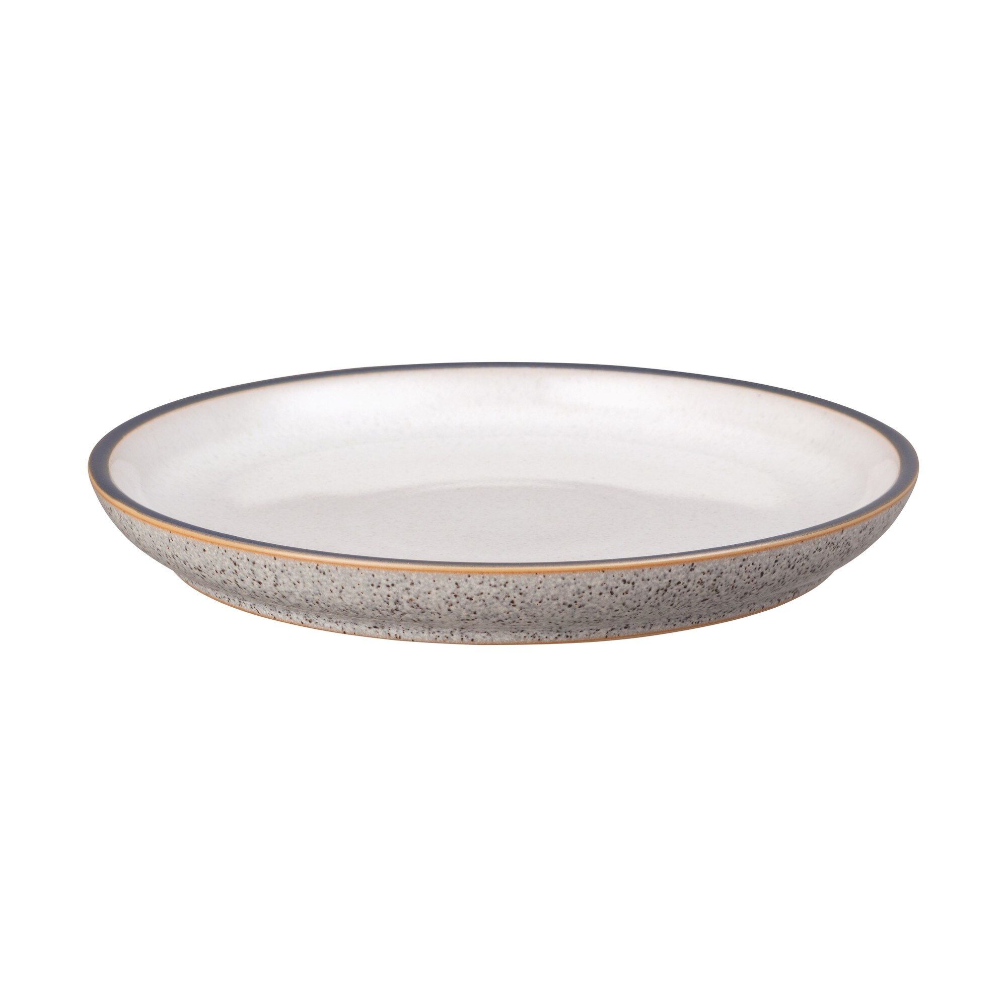 Product photograph of Studio Grey White Medium Coupe Plate from Denby Retail Ltd