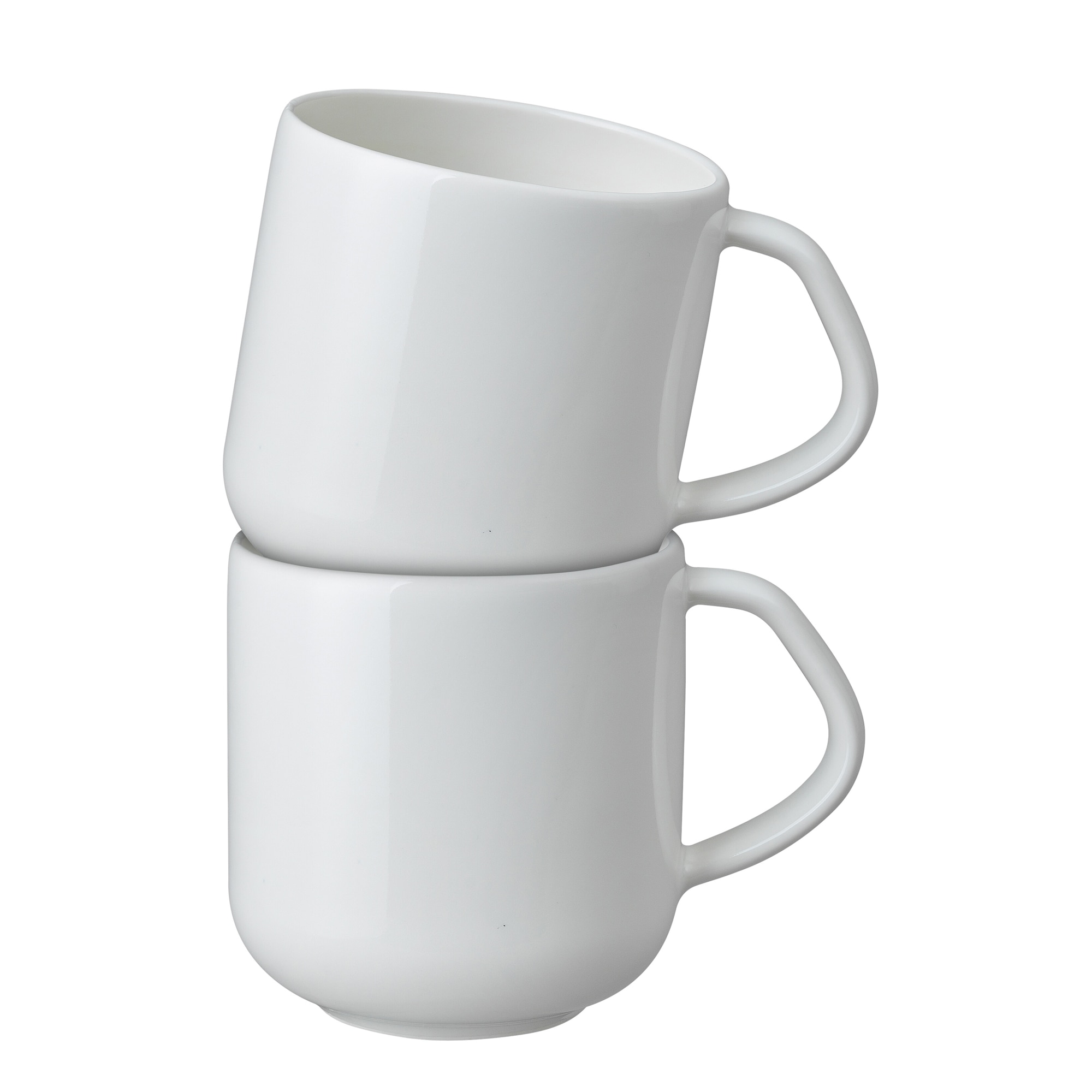 Product photograph of Porcelain Classic White Set Of 2 Large Mugs from Denby Retail Ltd