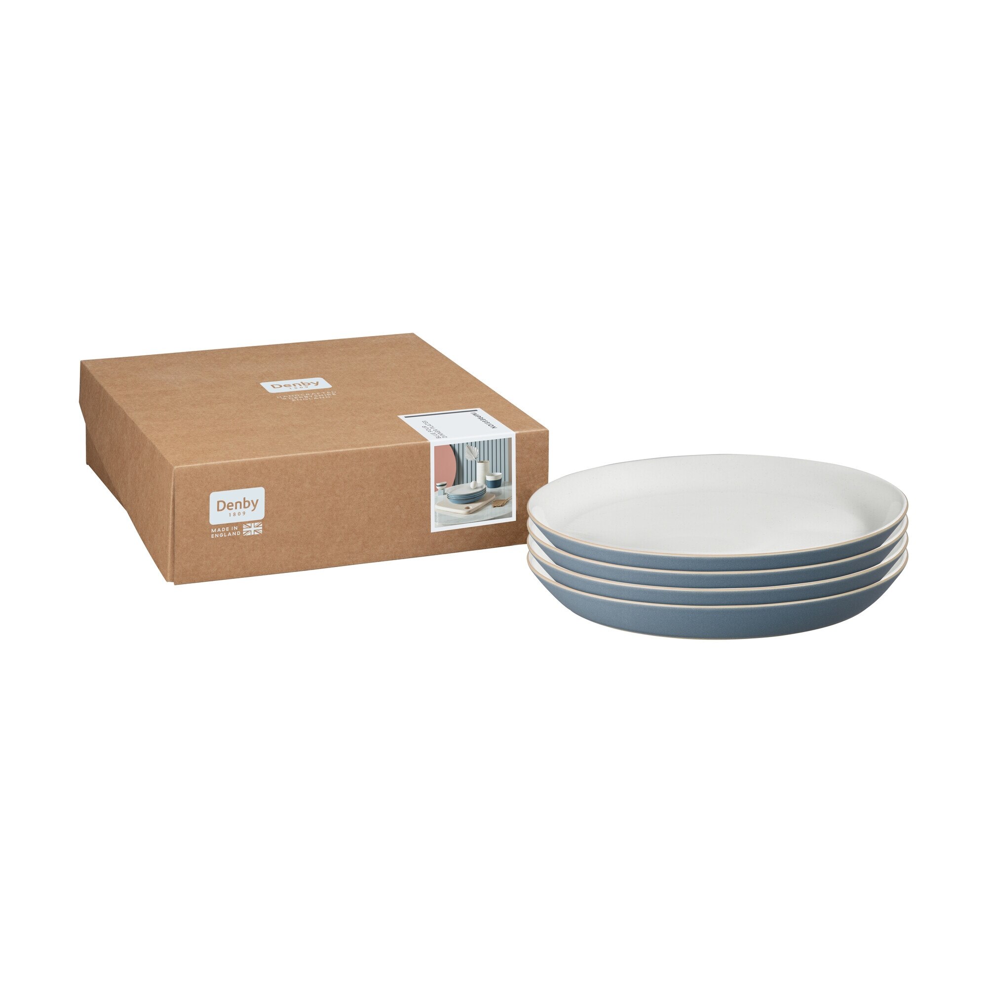 Product photograph of Impression Blue Set Of 4 Dinner Plates from Denby Retail Ltd