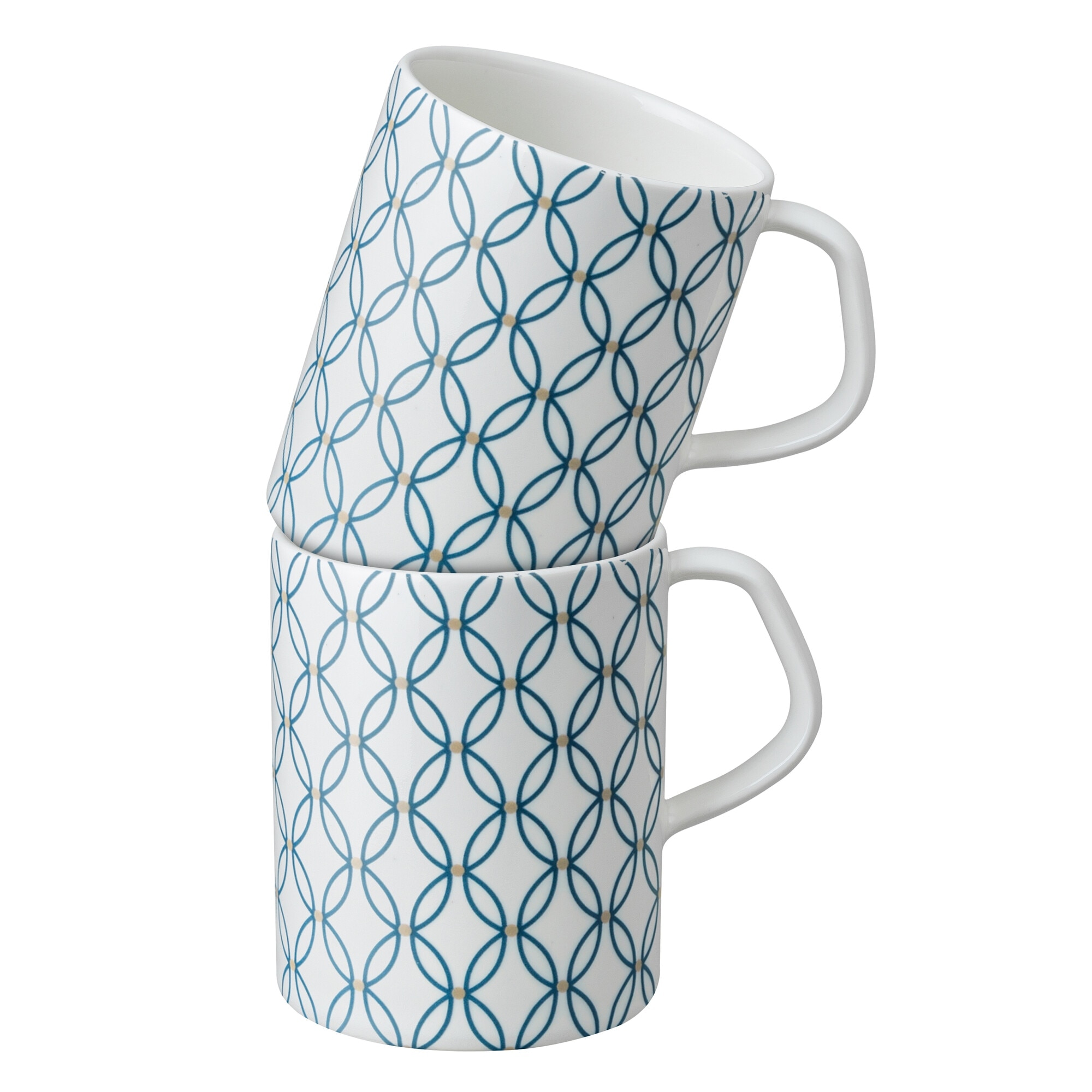 Product photograph of Porcelain Modern Deco Set Of 2 Small Mugs from Denby Retail Ltd
