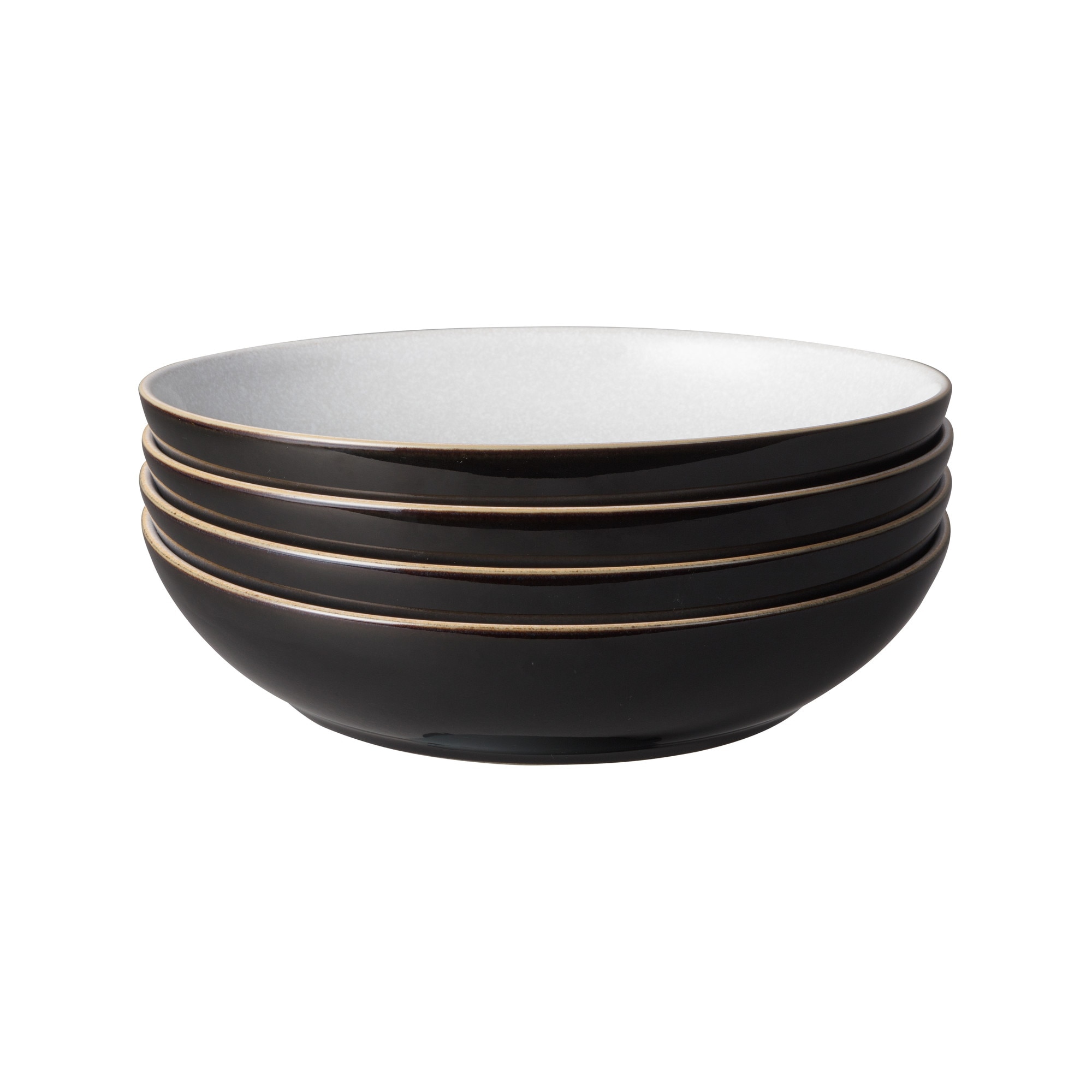 Product photograph of Elements Black Set Of 4 Pasta Bowls from Denby Retail Ltd